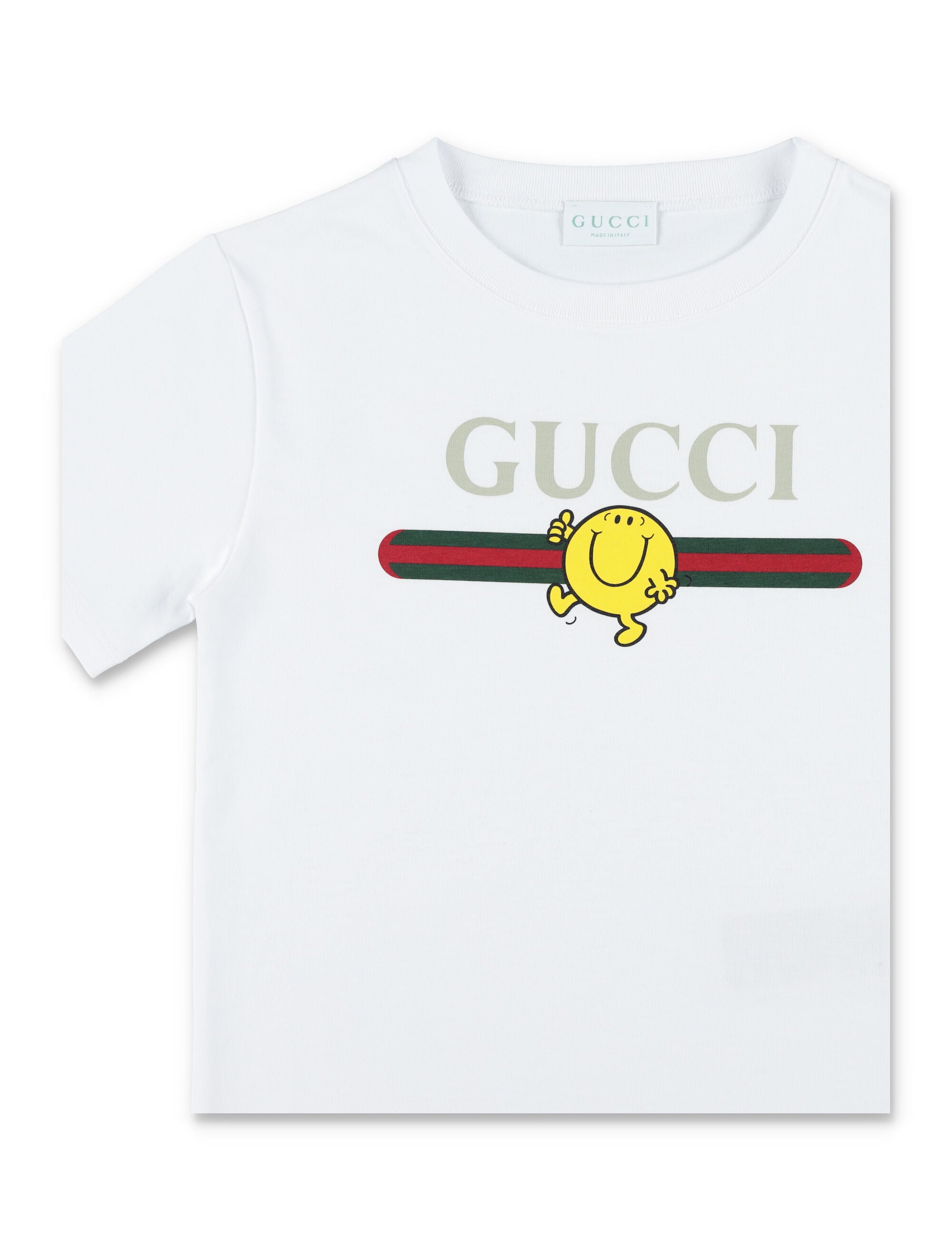 Gucci Kids white cotton logo T-shirt Optical