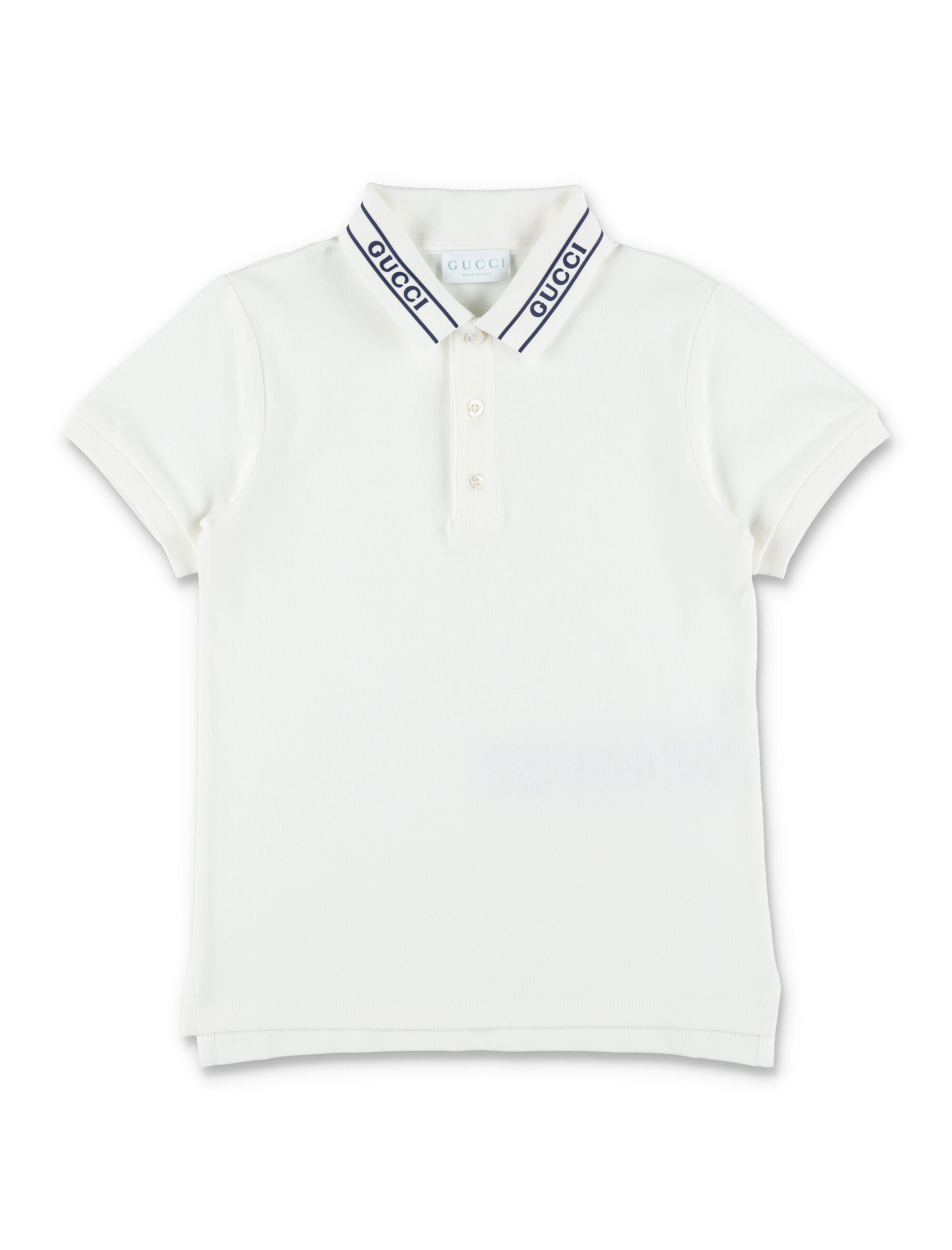 Gucci slim fit logo polo for kids New White Cotton Tshirt