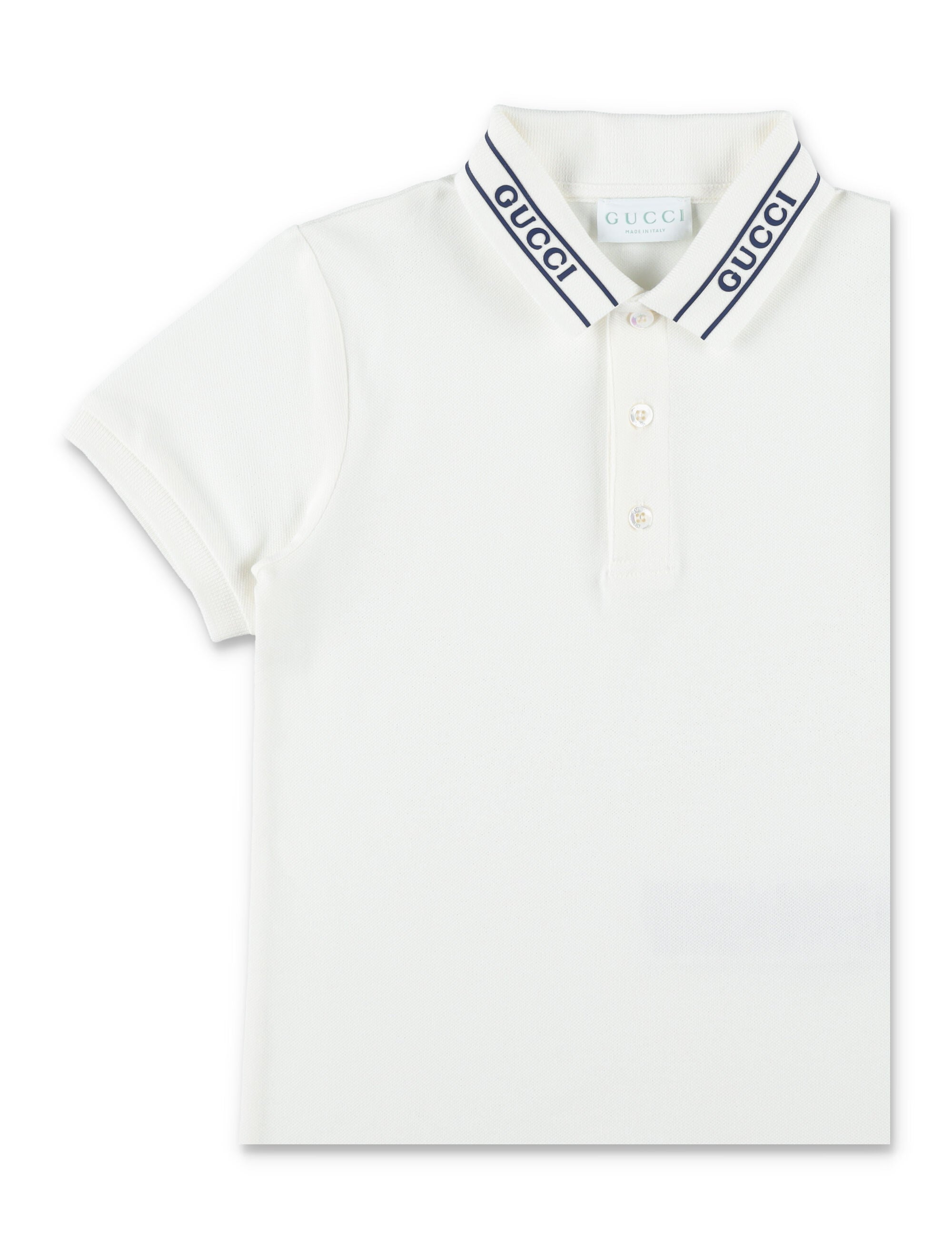 Gucci slim fit logo polo for kids New White Cotton Tshirt