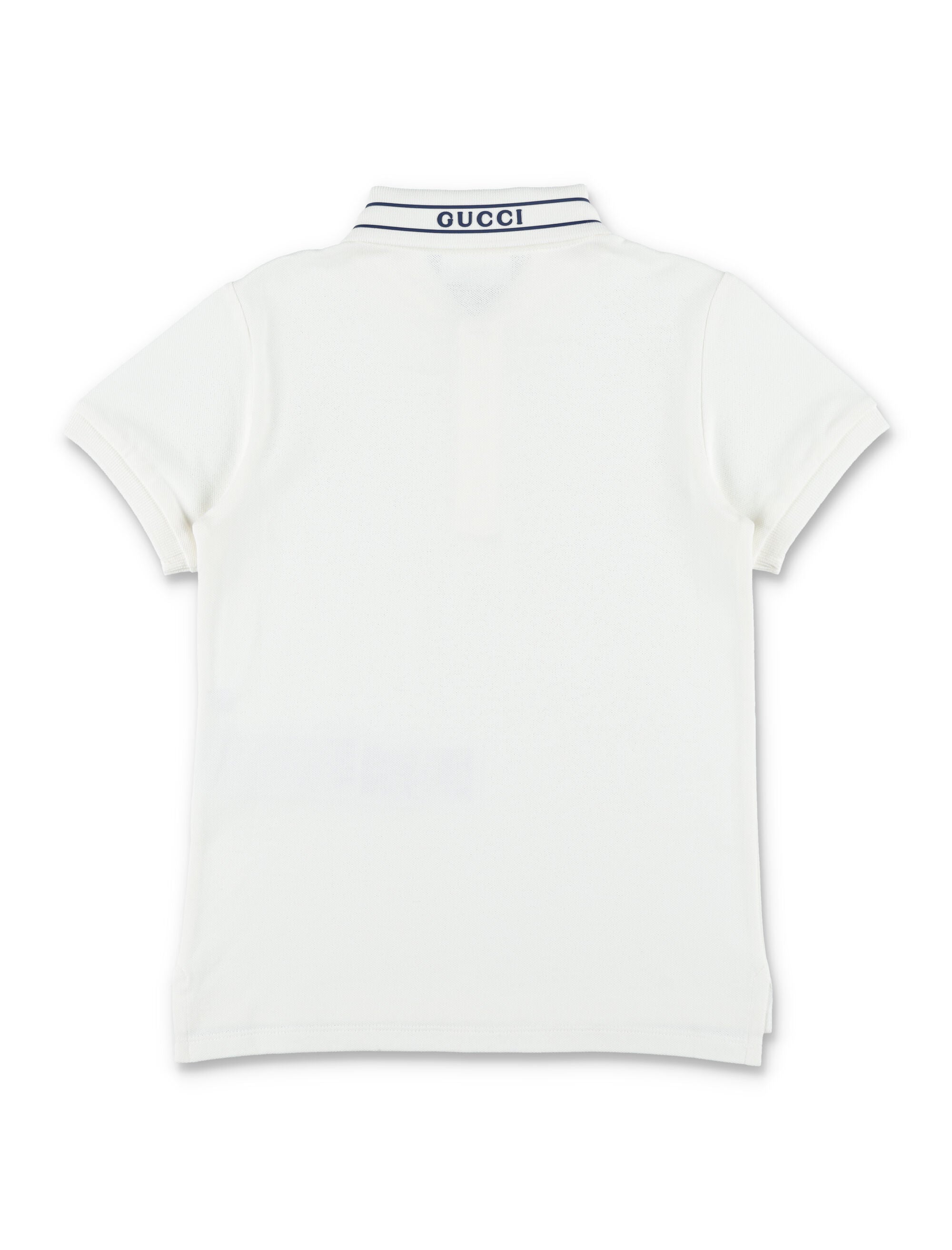 Gucci slim fit logo polo for kids New White Cotton Tshirt