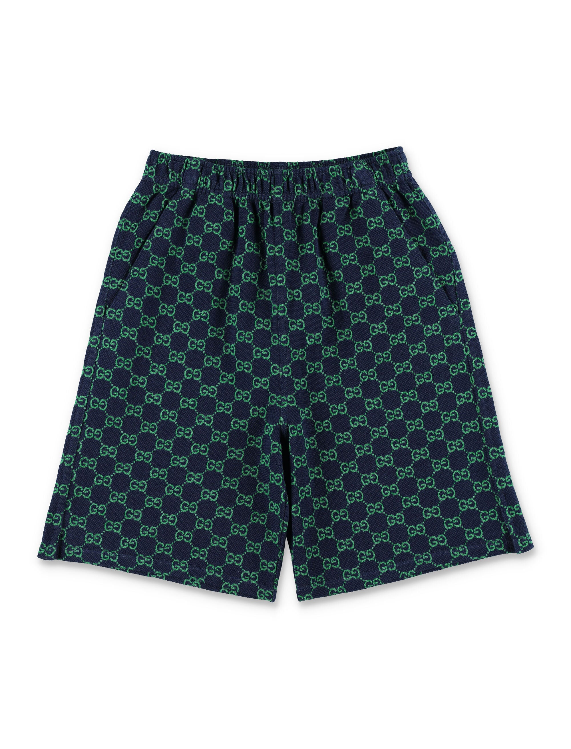 Gucci GG kids shorts Navy/green Cotton
