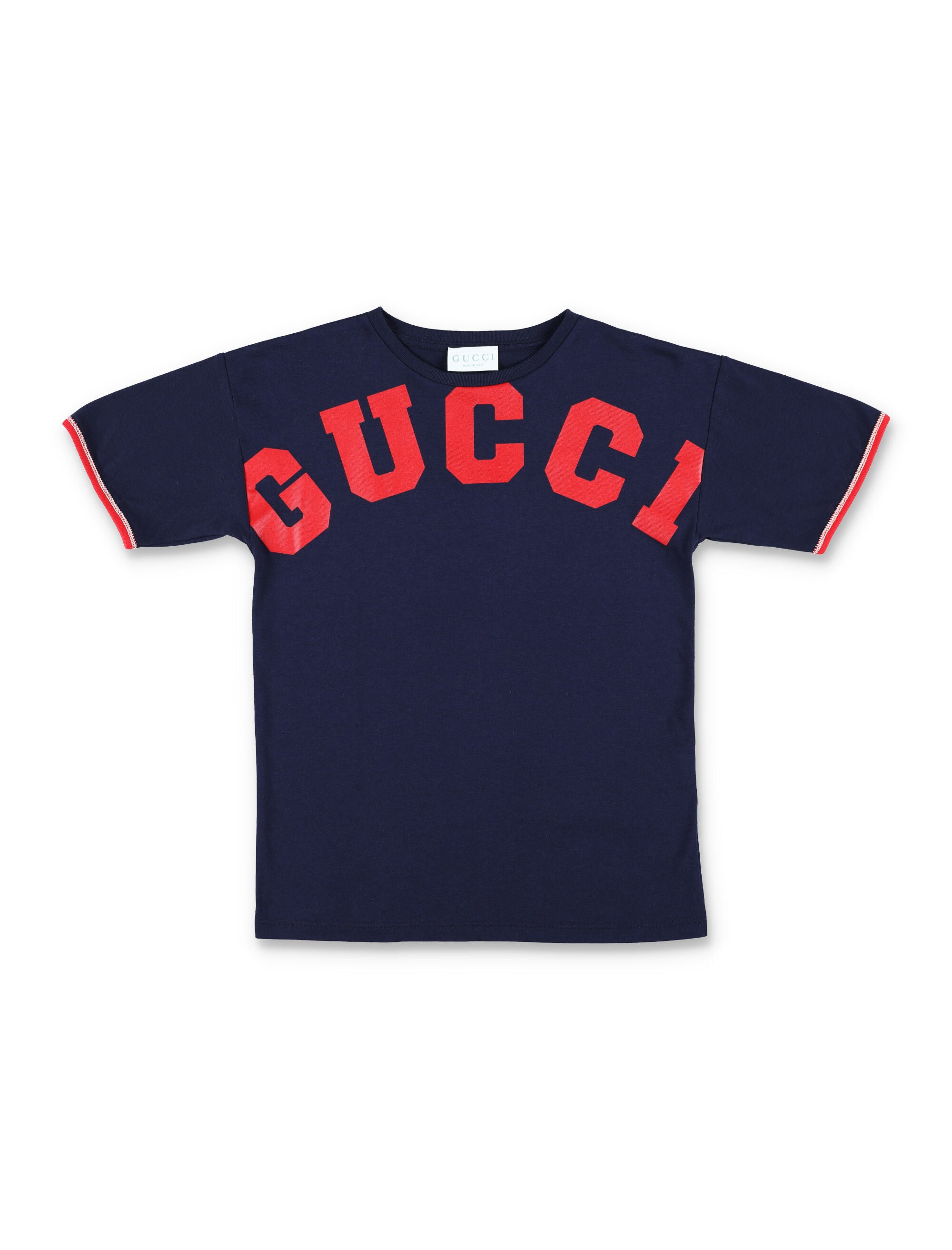 Gucci kids cotton printed T-shirt Dark Blue