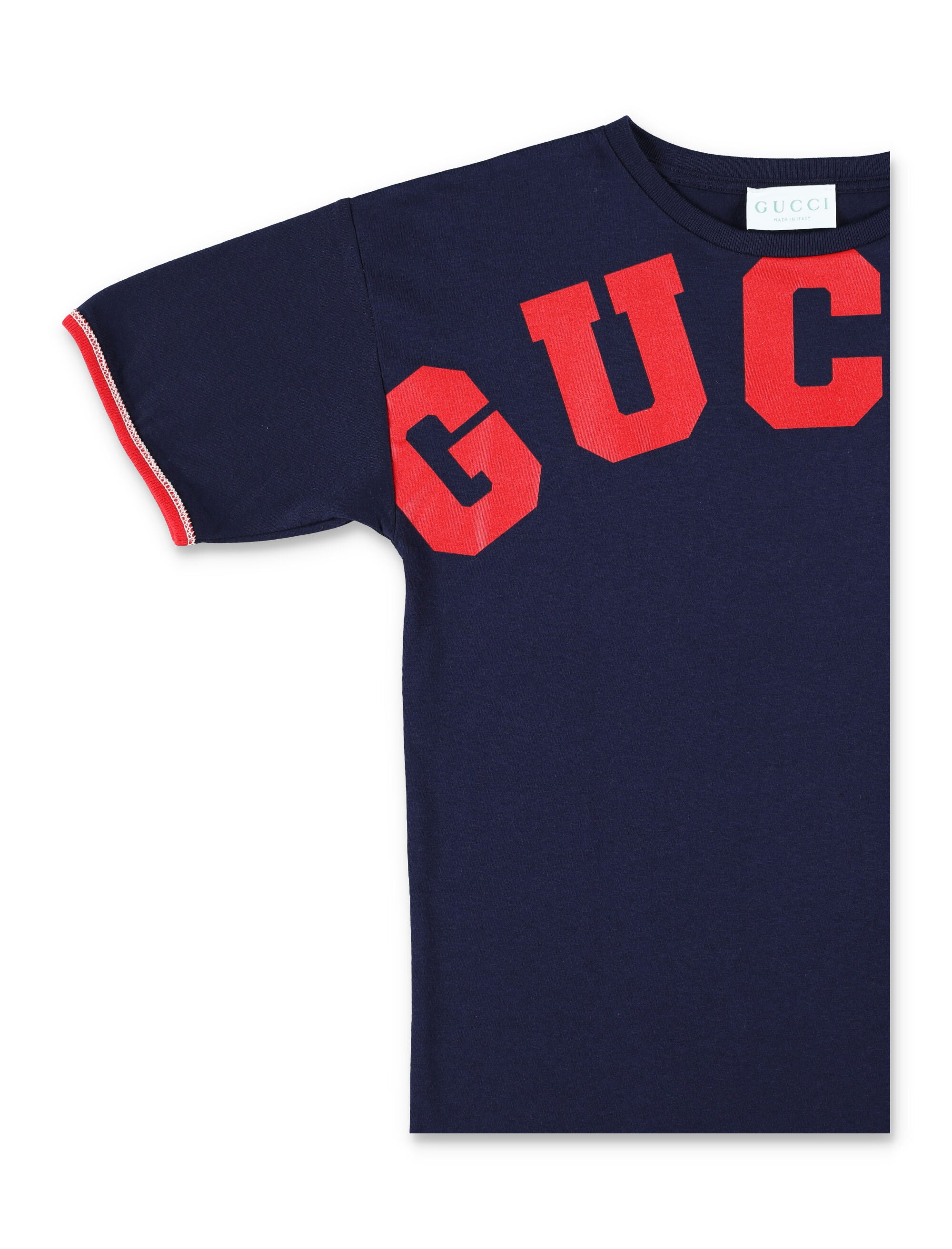 Gucci kids cotton printed T-shirt Dark Blue