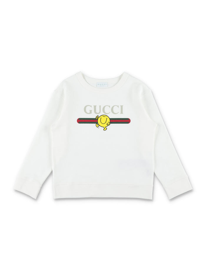 Gucci Mr. Men™ Little Miss™ Print Cotton Sweatshirt For Kids New White