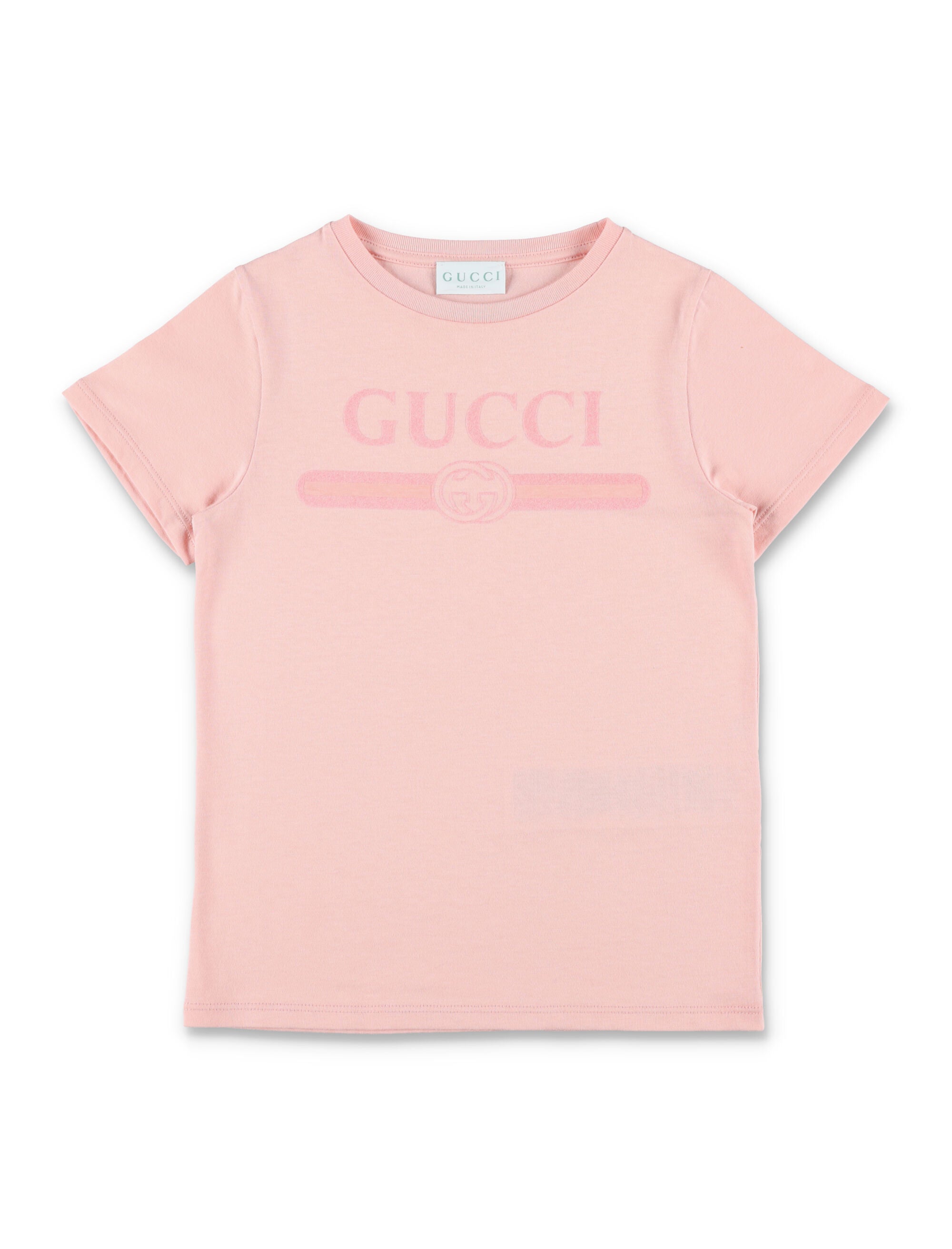 Gucci kids cotton logo T-shirt Smooth Pink