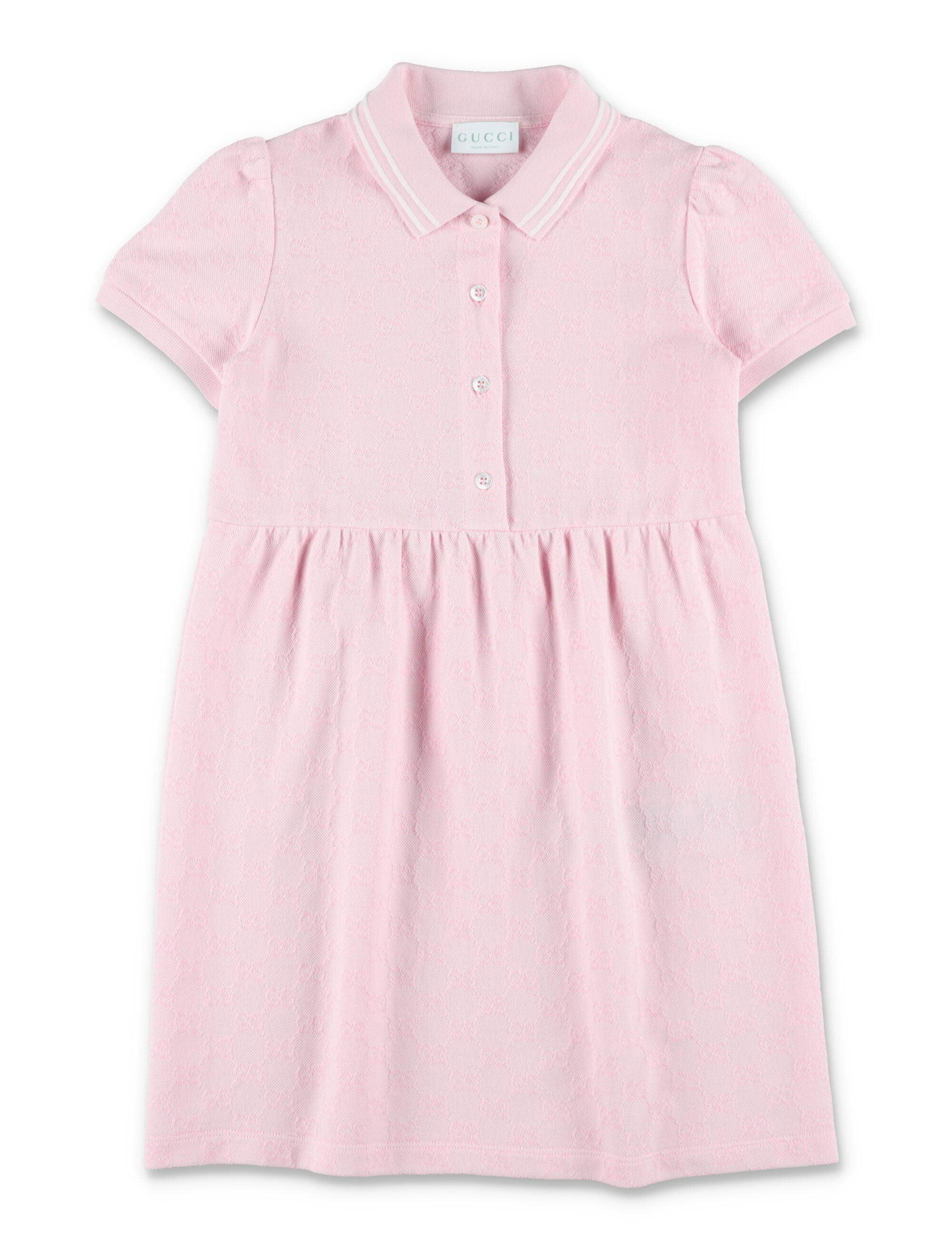 Gucci GG piqué polo dress for girls Baby Pink Cotton