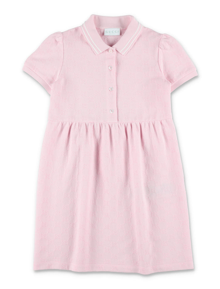 Gucci GG piqué polo dress for girls Baby Pink Cotton