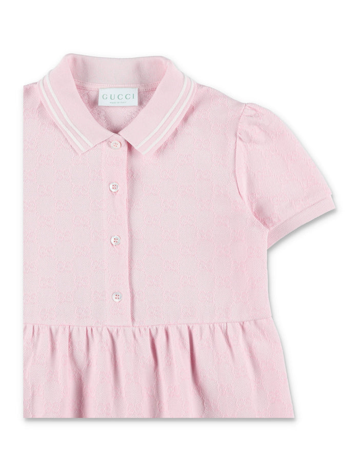 Gucci GG piqué polo dress for girls Baby Pink Cotton