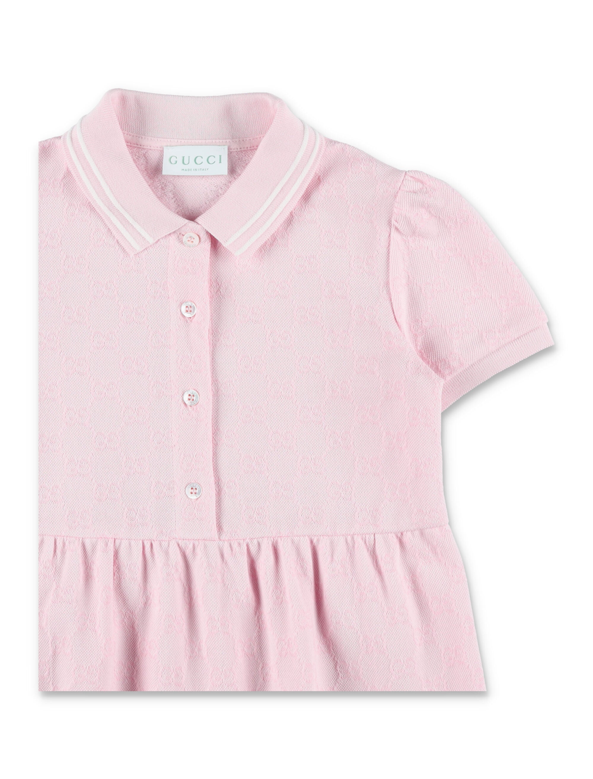 Gucci GG piqué polo dress for girls Baby Pink Cotton