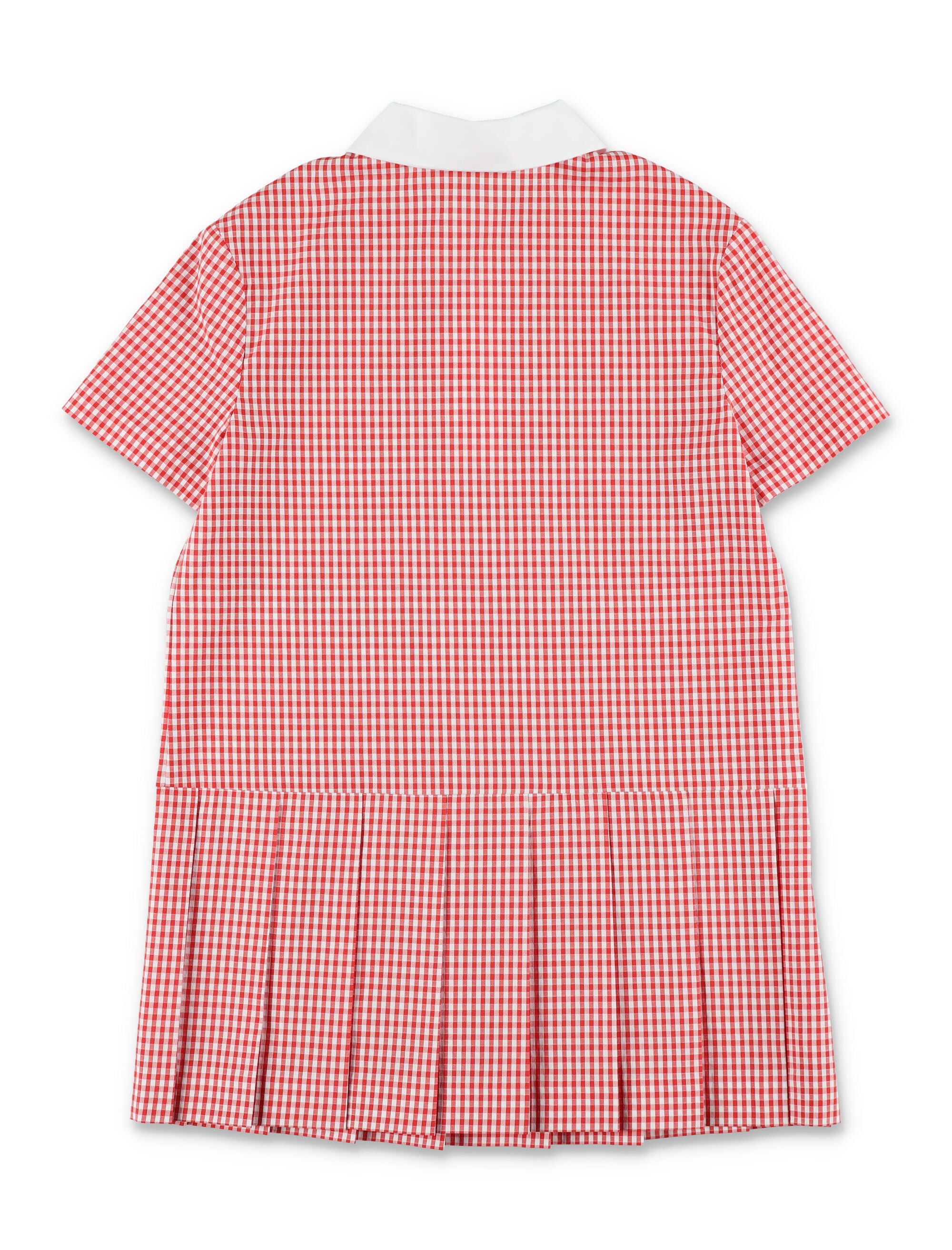 Gucci girls checked cotton dress Red/white