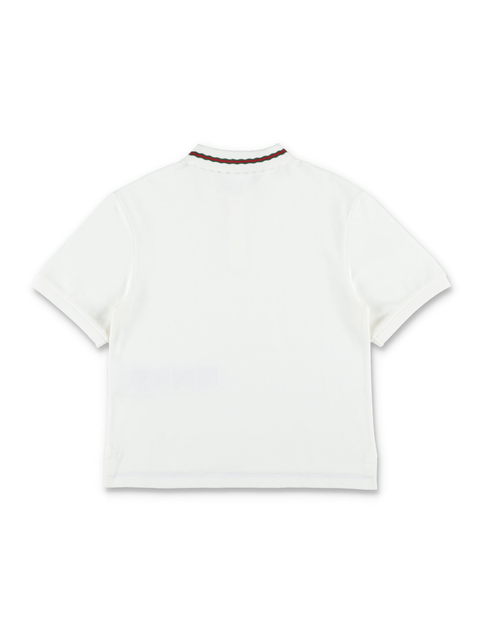 Gucci girls cotton piqué Web detail polo New White T-shirt