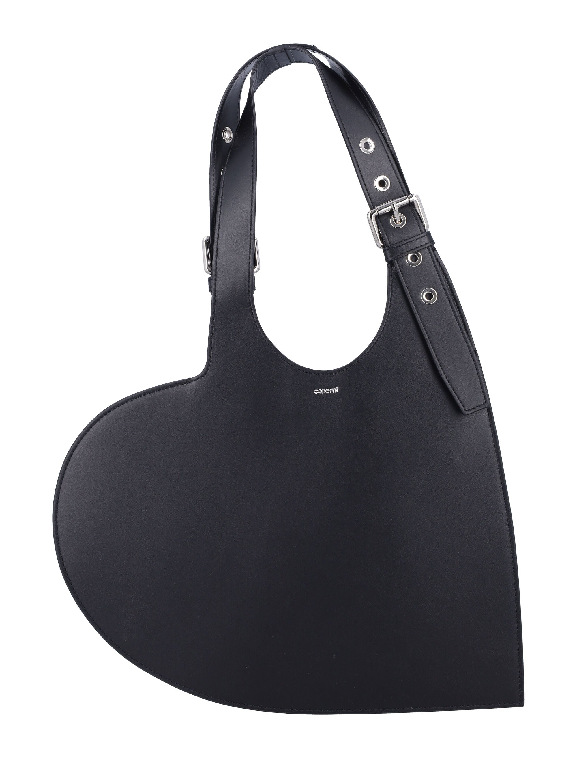 Belt Heart tote Black Leather