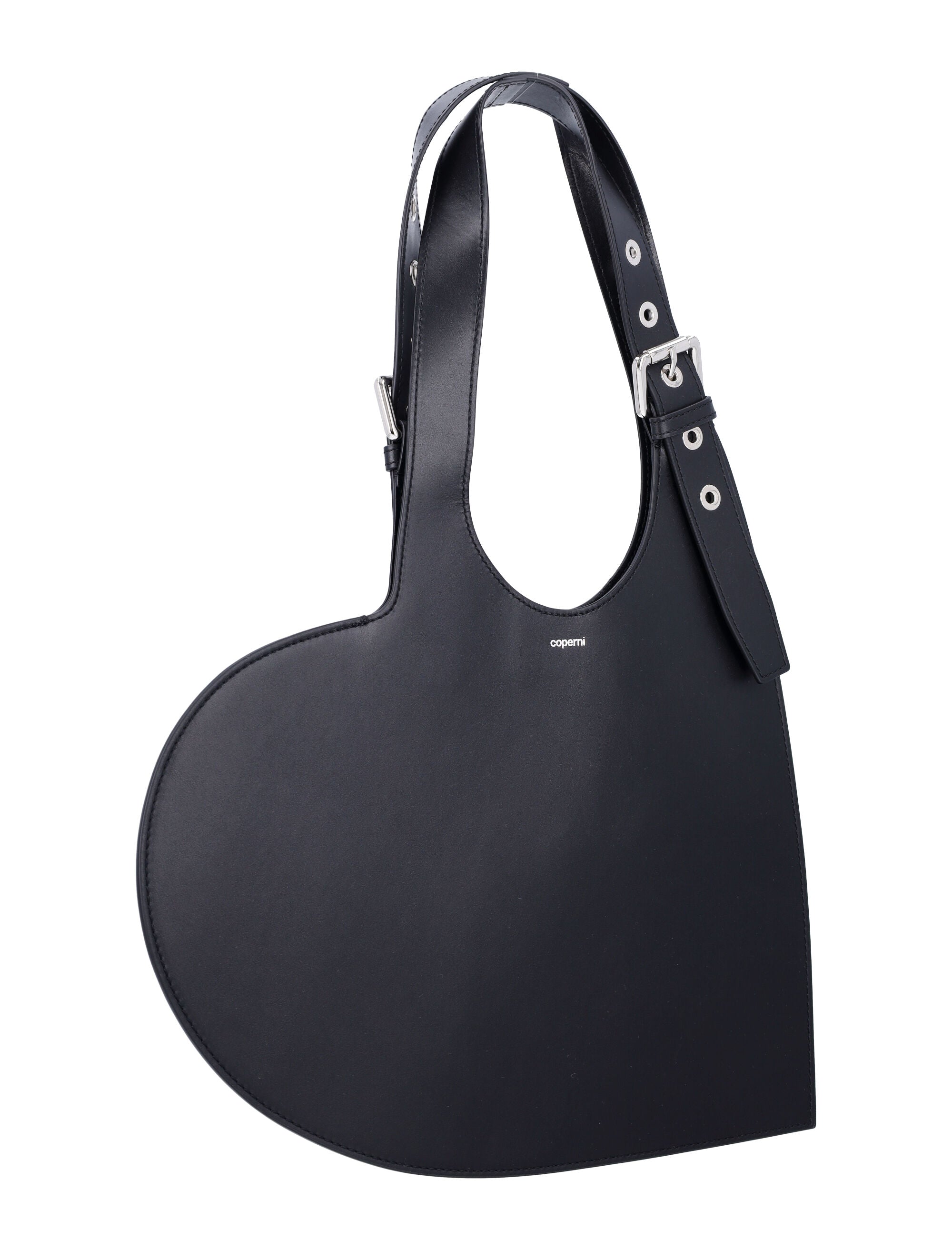 Belt Heart tote Black Leather