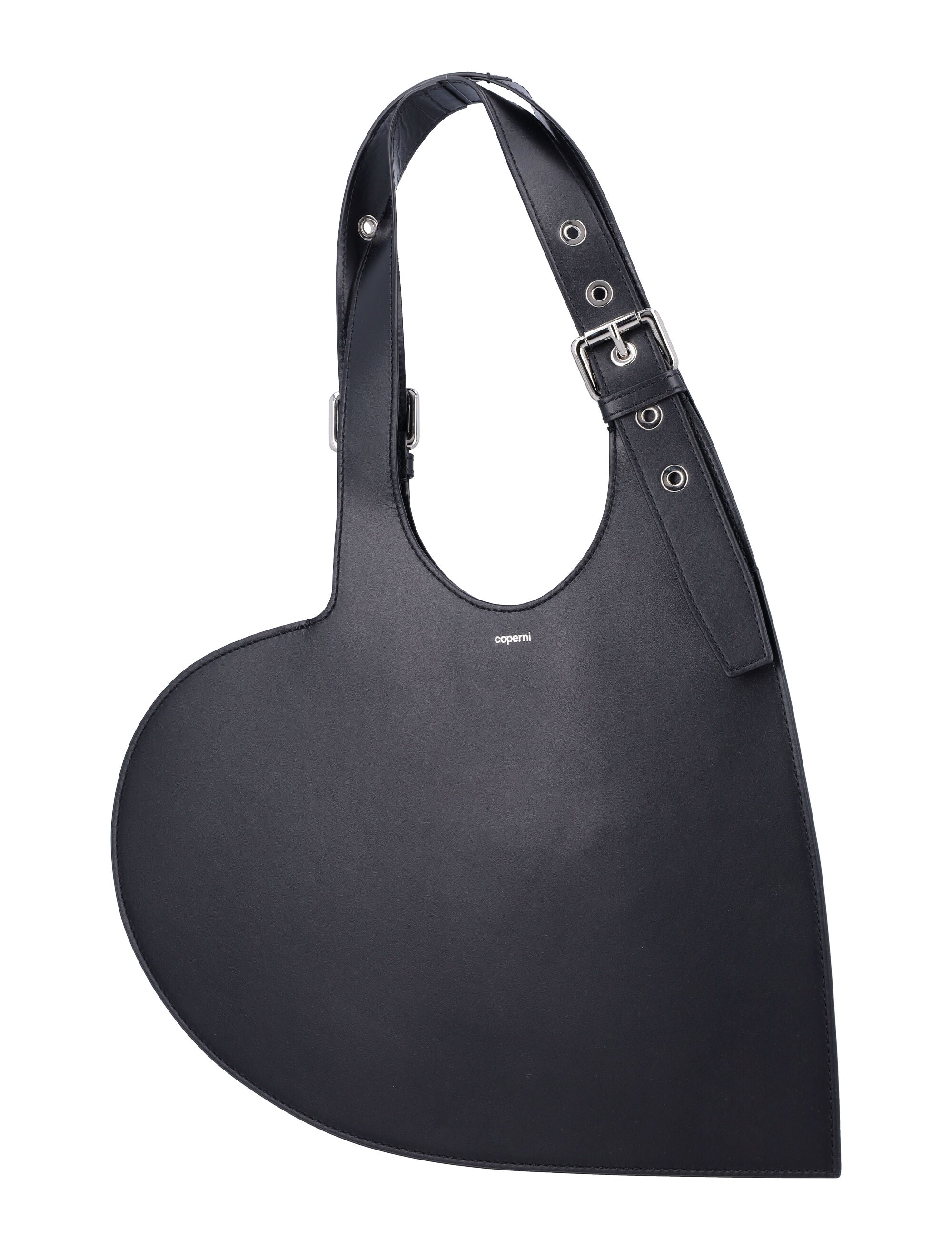 Belt Heart tote Black Leather