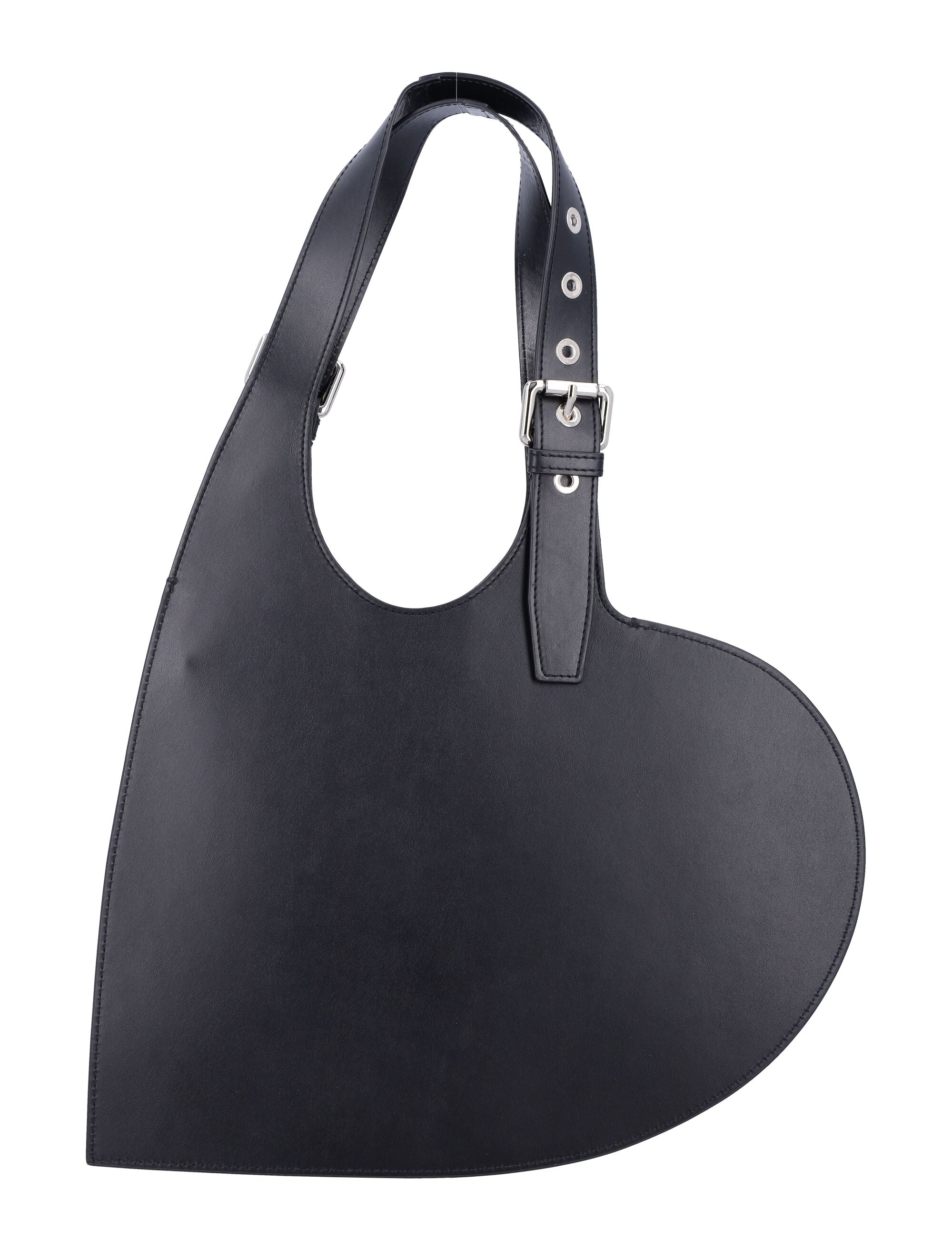 Belt Heart tote Black Leather