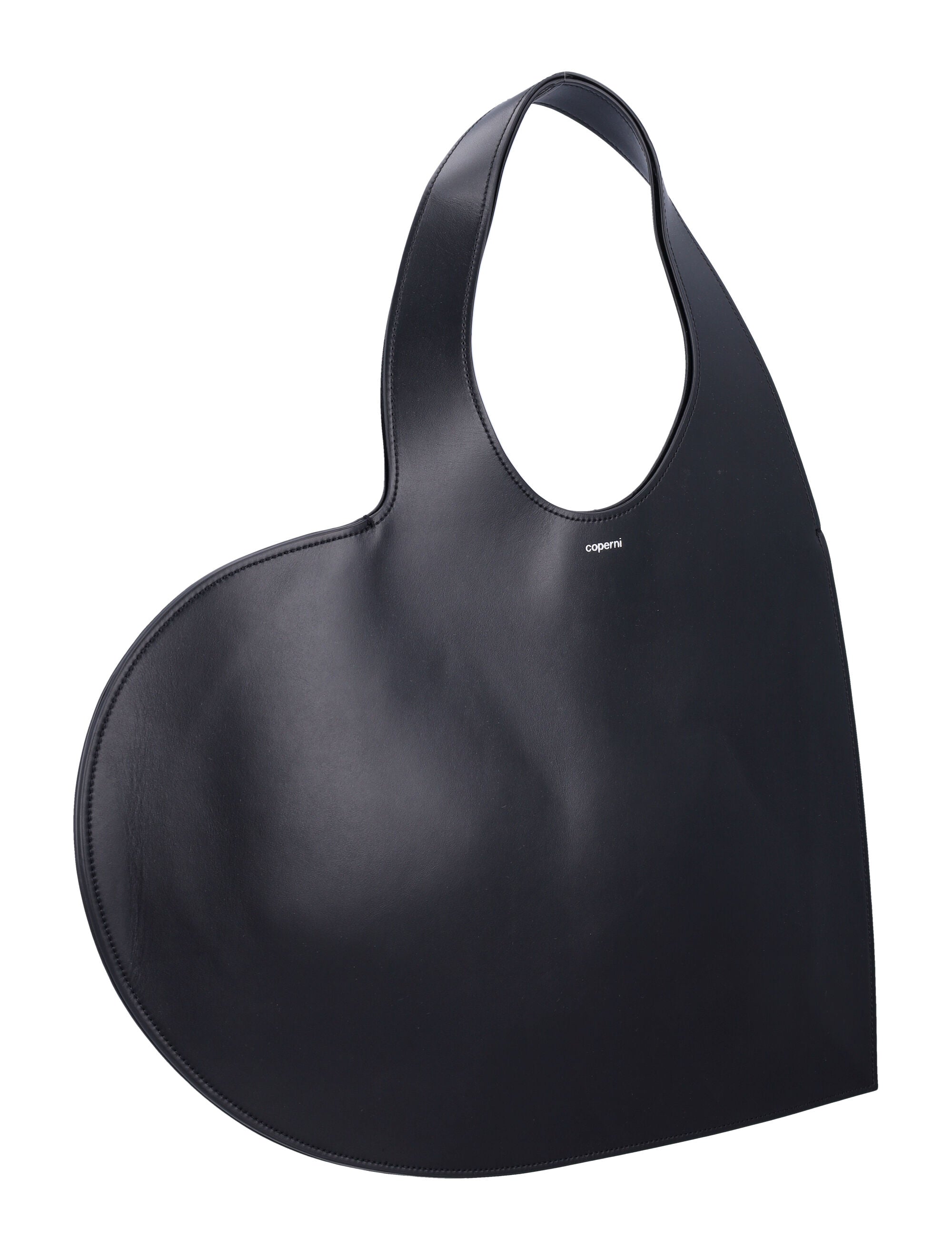 Double Heart tote Black Leather