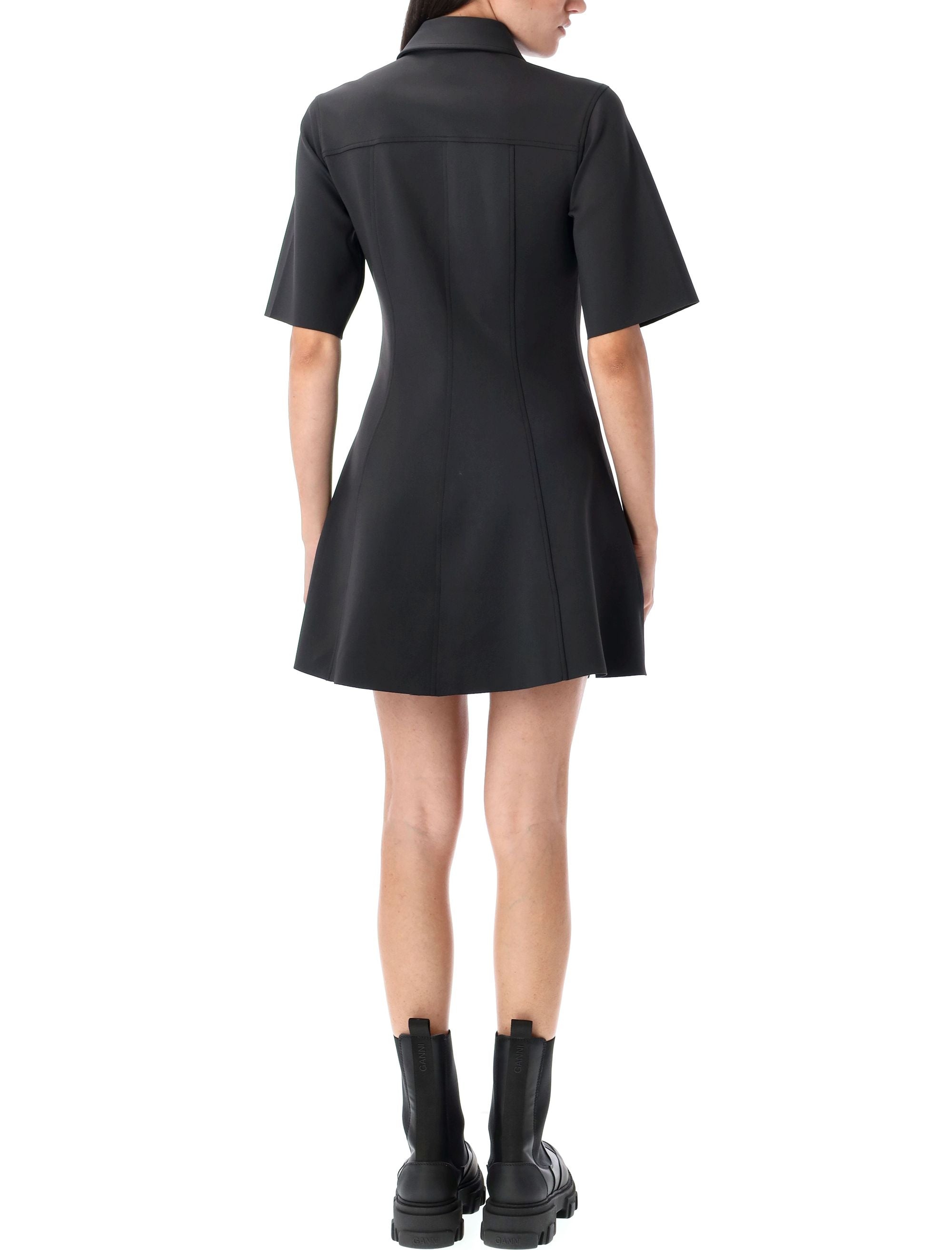 Flared mini dress Phantom Recycled Polyamide