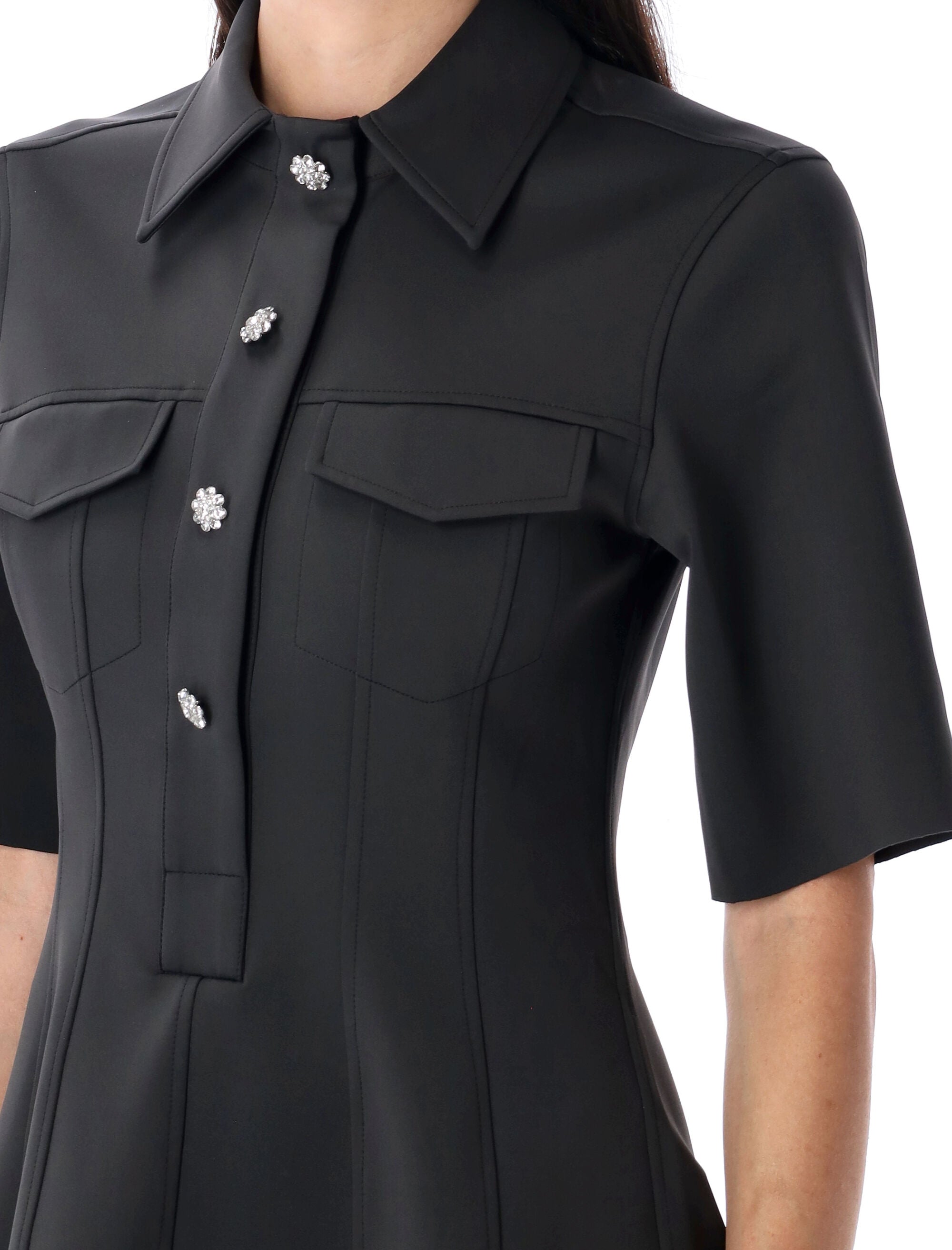 Flared mini dress Phantom Recycled Polyamide