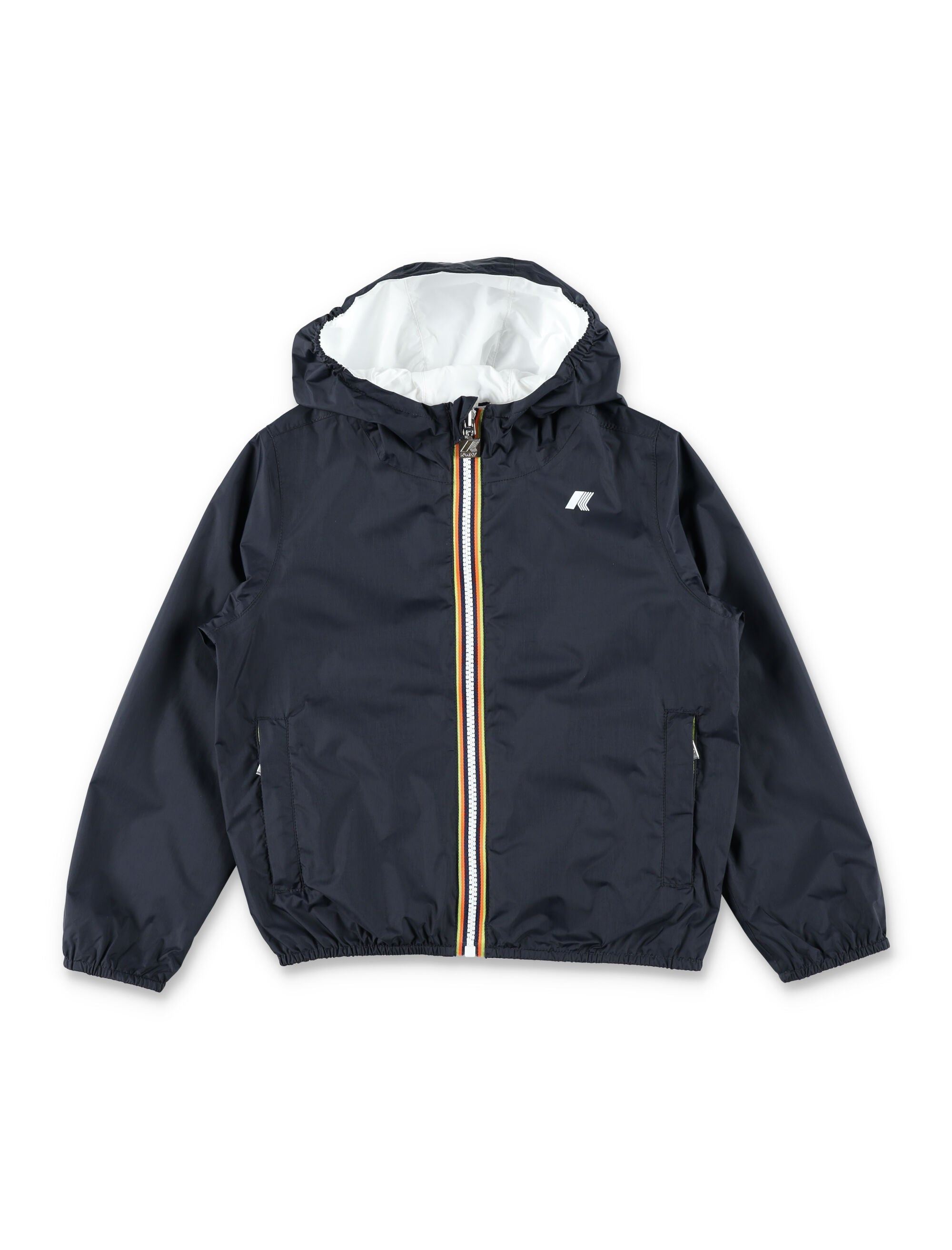 K-Way Jack Plus reversible jacket for kids Blue/white Recycled Nylon