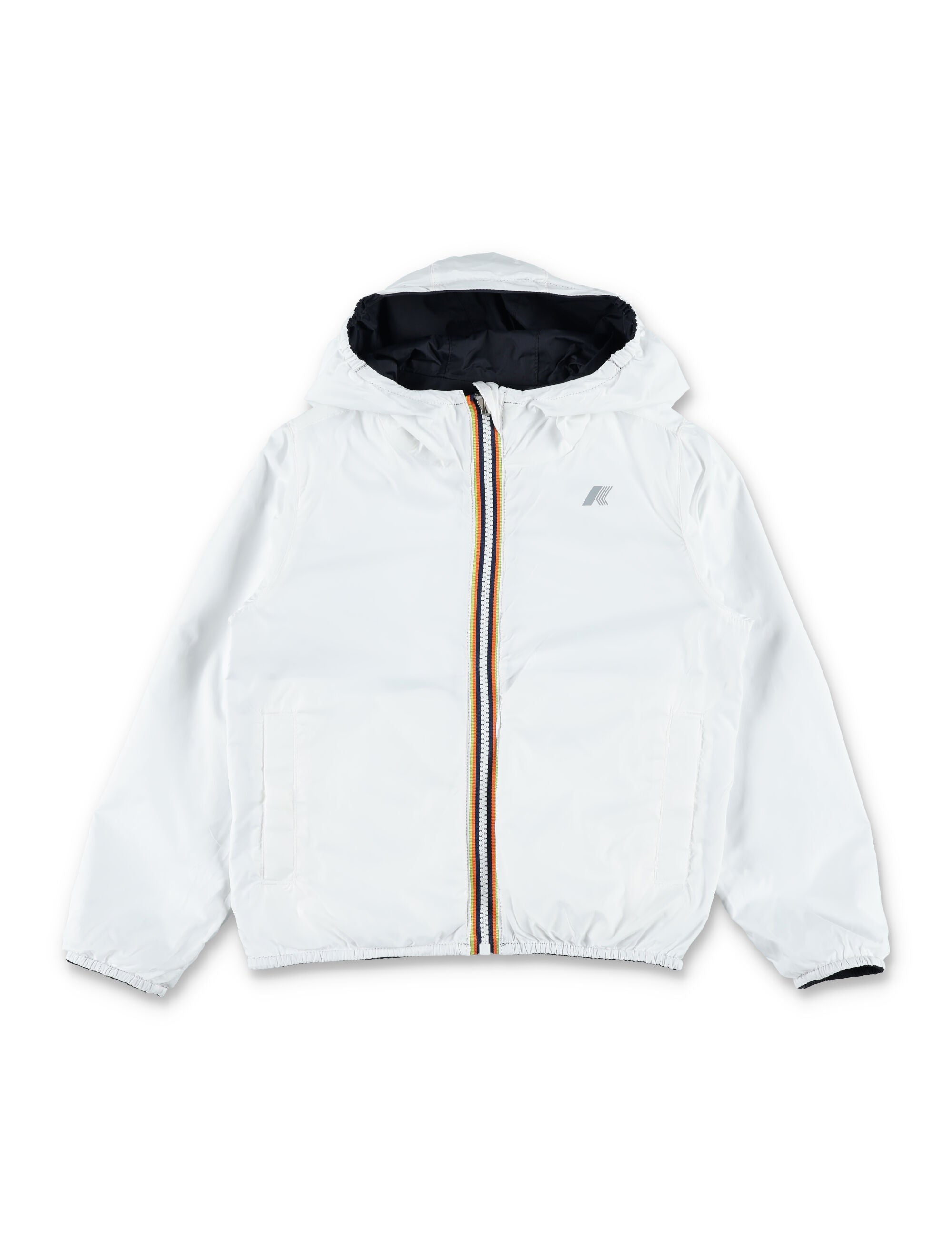 K-Way Jack Plus reversible jacket for kids Blue/white Recycled Nylon