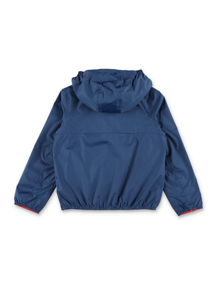 K-Way Jack Plus Reversible Jacket For Kids Blue/red Recycled Nylon