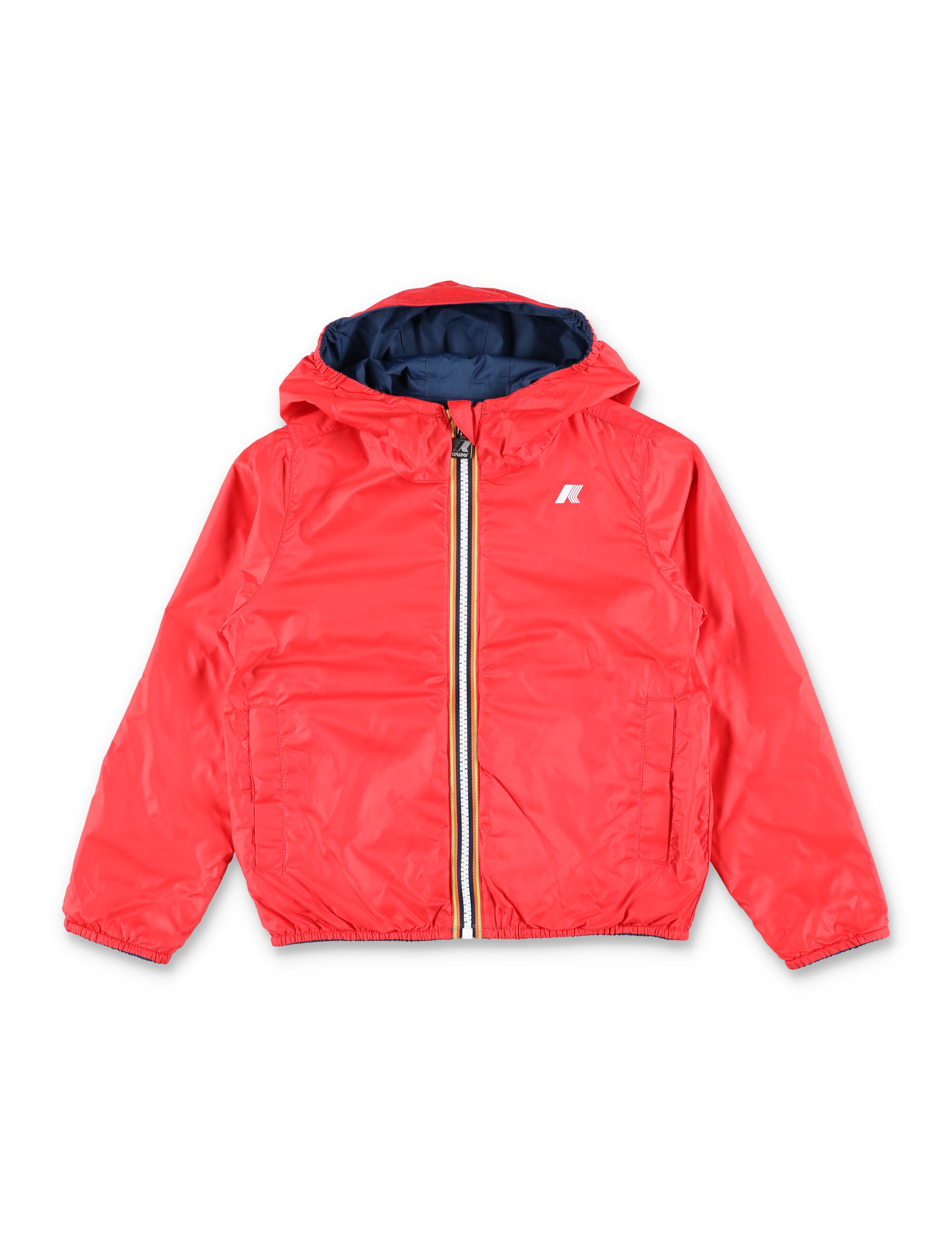 K-Way Jack Plus Reversible Jacket For Kids Blue/red Recycled Nylon