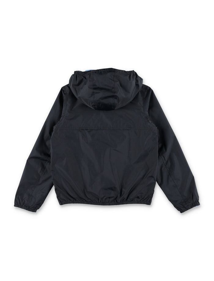 K-Way Jack Plus Reversible Jacket For Kids Black/light Blue Recycled Nylon