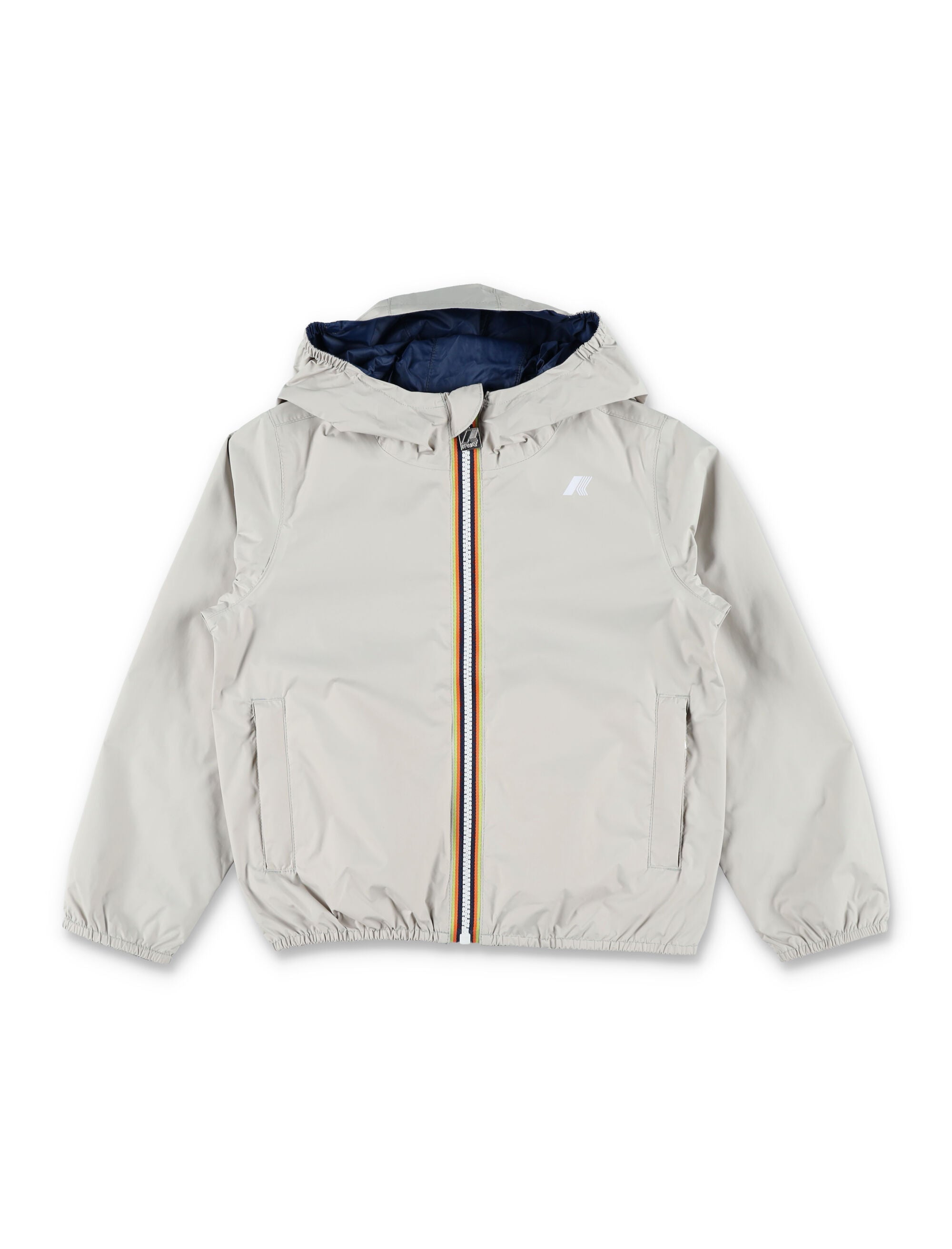 K-Way Jack Plus reversible jacket for kids Beige/blue Recycled Nylon