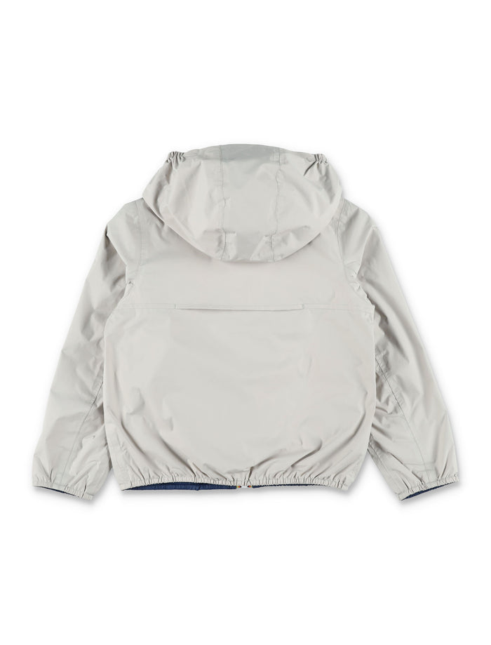 K-Way Jack Plus reversible jacket for kids Beige/blue Recycled Nylon
