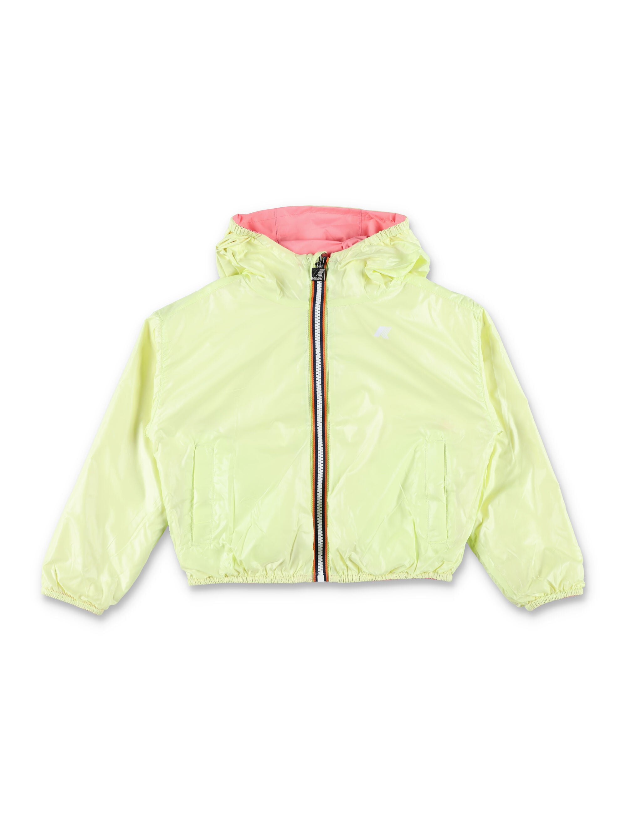 K-Way Laurette Plus reversible jacket for kids Pink/lime Recycled Nylon