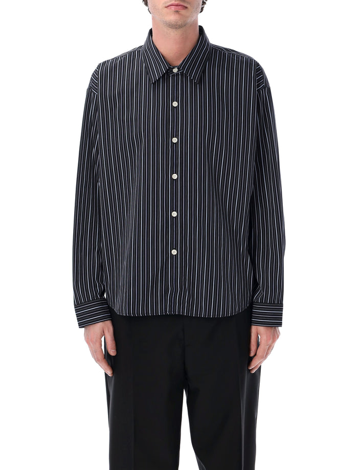 Mfpen Exact boxy stripe shirt Black Cotton