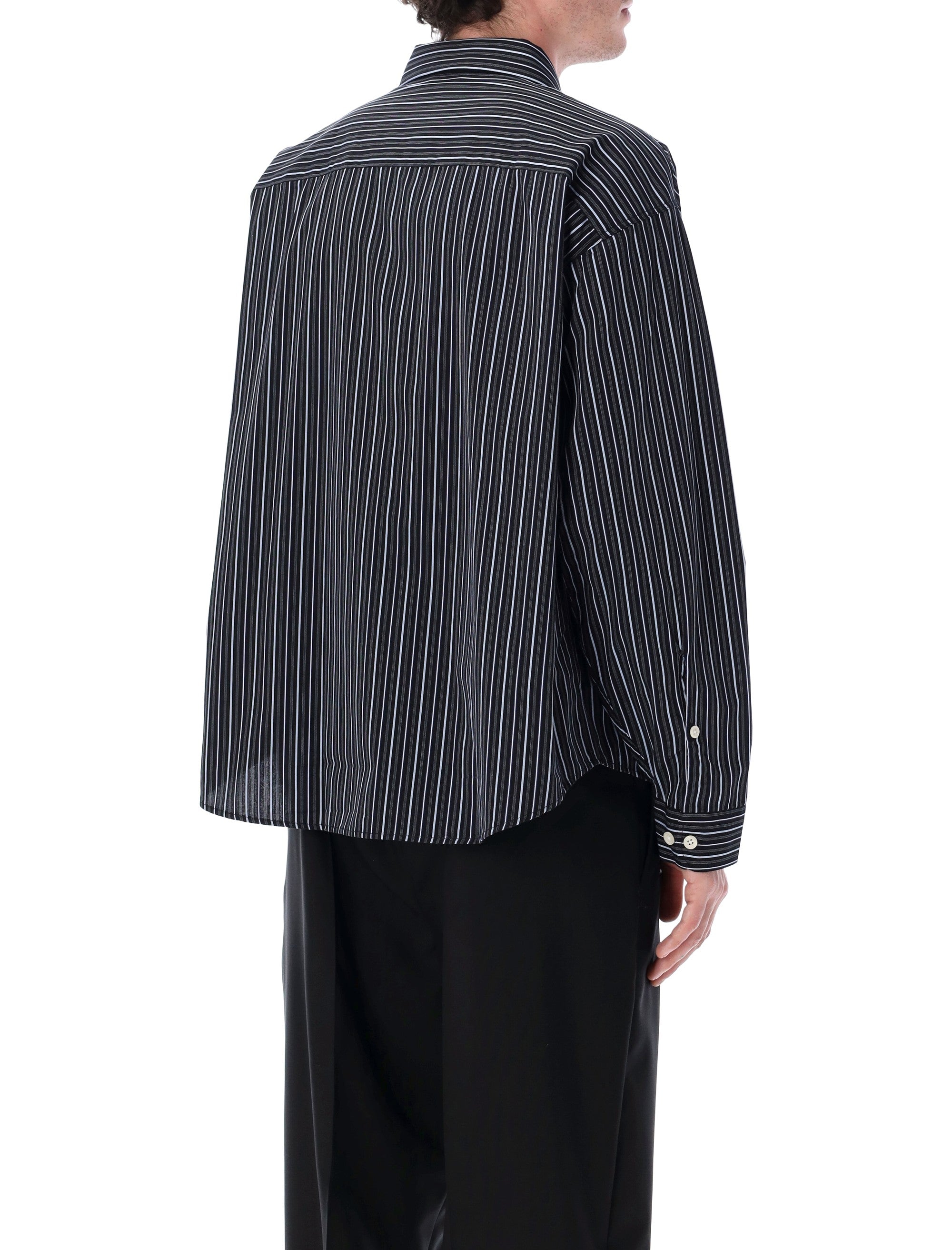 Mfpen Exact boxy stripe shirt Black Cotton