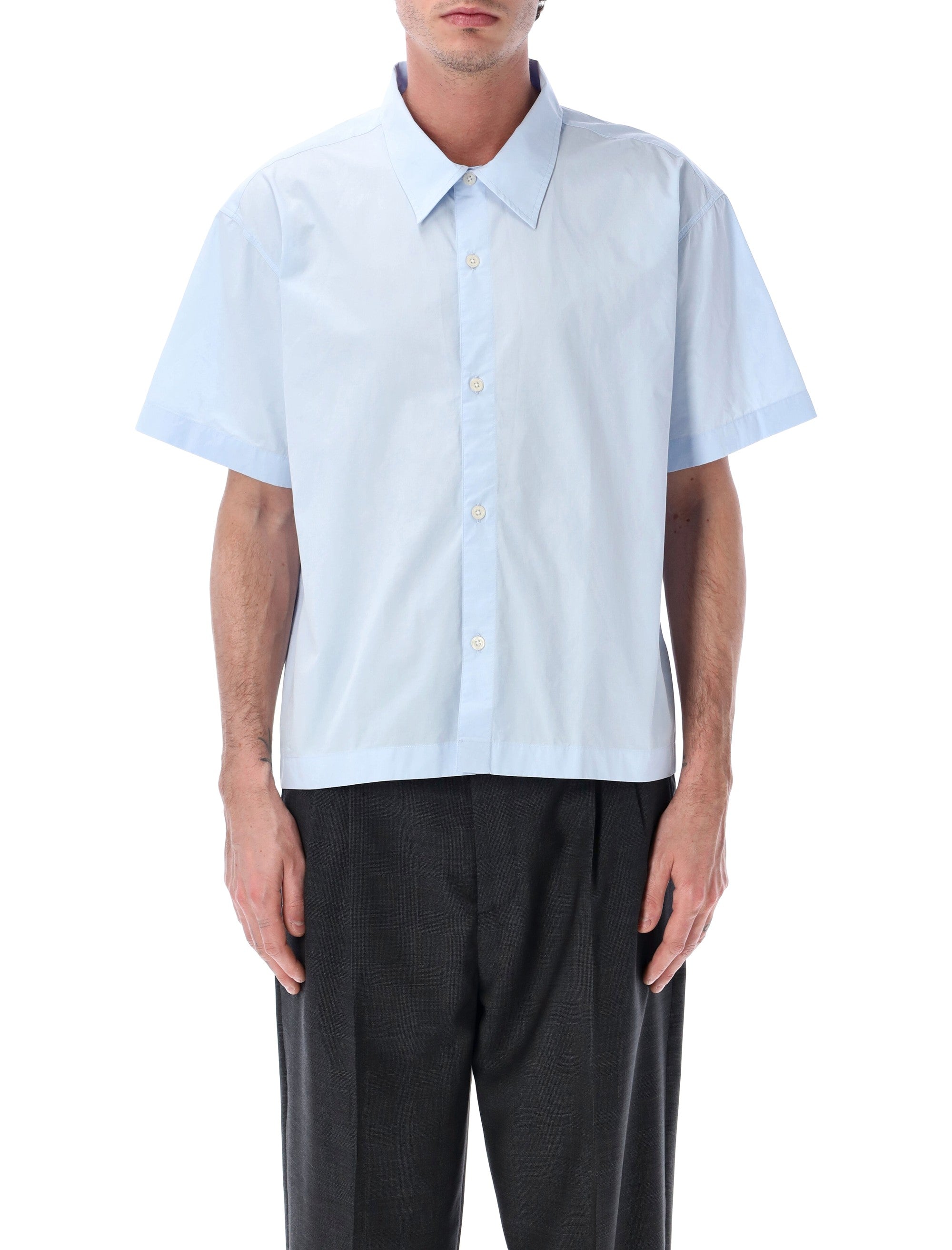 Mfpen Holiday organic cotton shirt Light Blue
