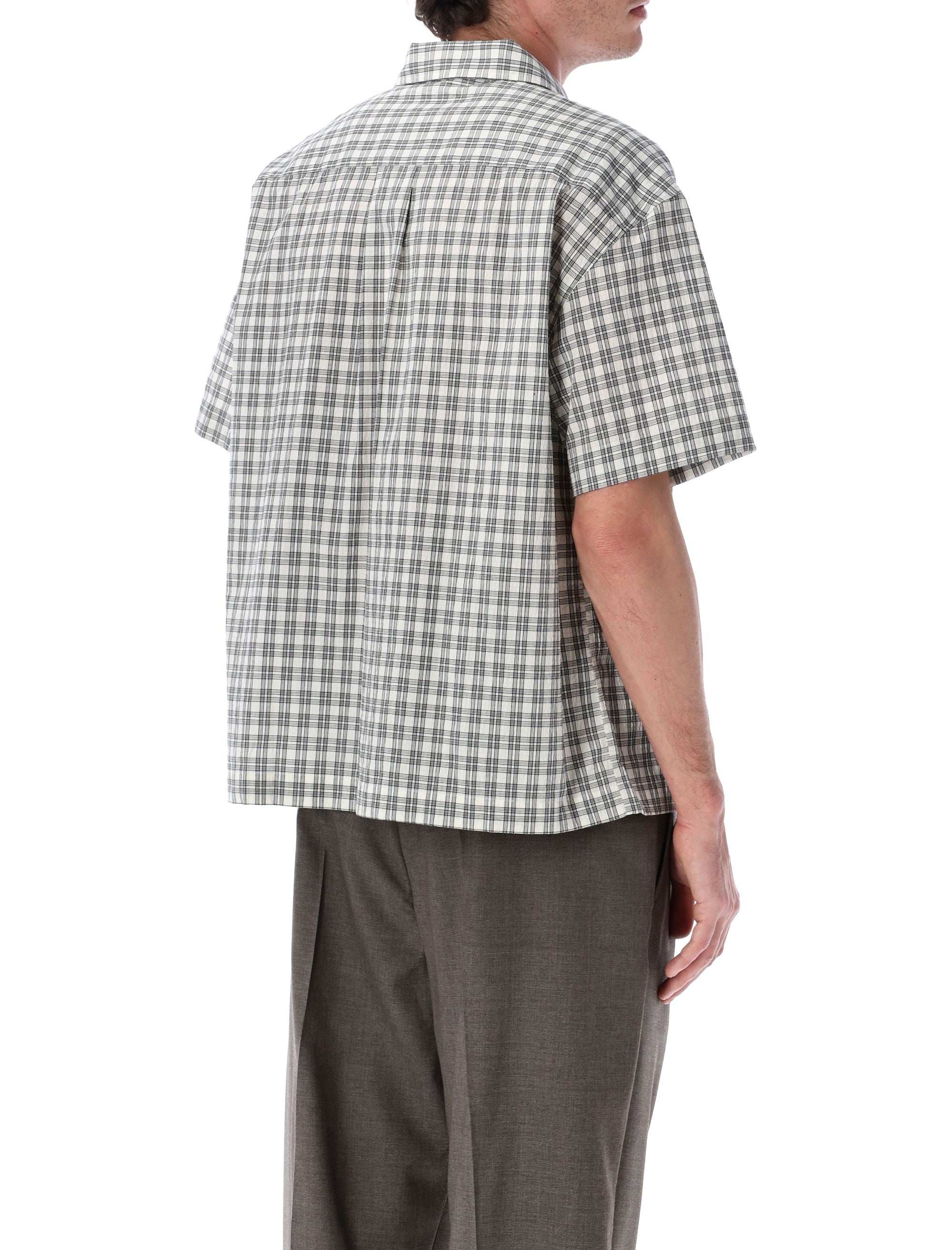Mfpen Holiday relaxed check shirt Off White Cotton