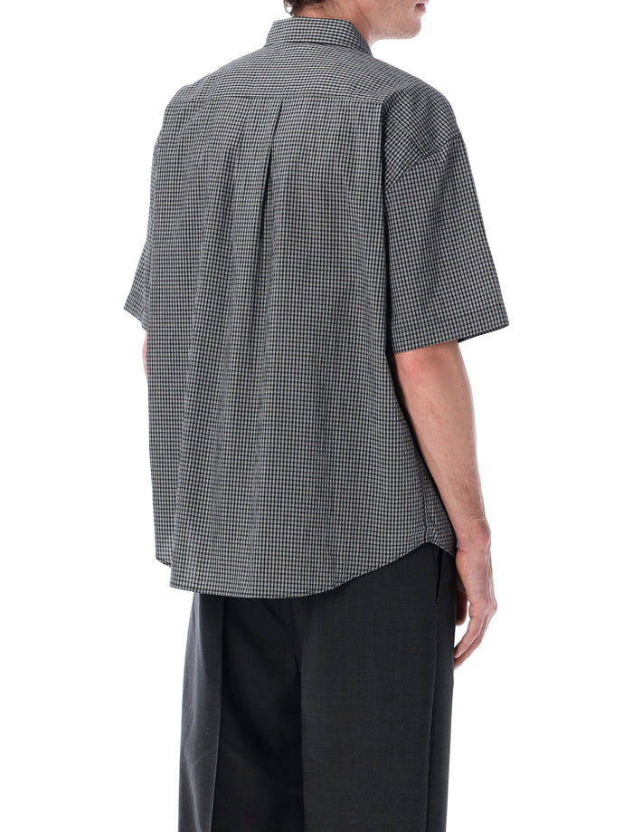 Mfpen New Input relaxed check shirt Black Cotton