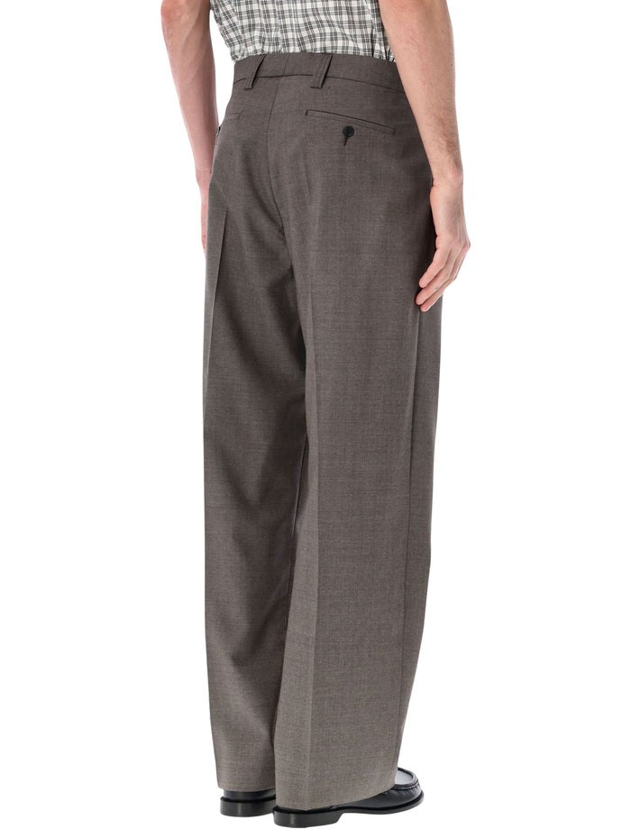 Mfpen Classic light taupe wide straight wool trousers Lining Pant