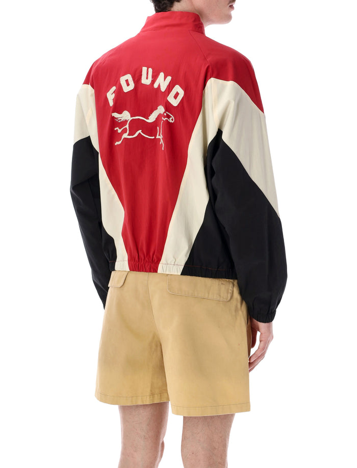Found Pine And Rose Track Jacket Red Cream Black Cotton
