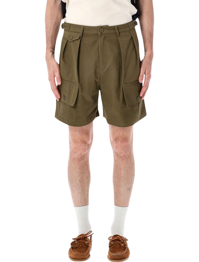 Found Multi Pocket Shorts Olive Cotton