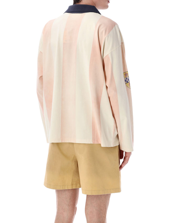 Found Striped Sport Tee Pink White Cotton T-shirt