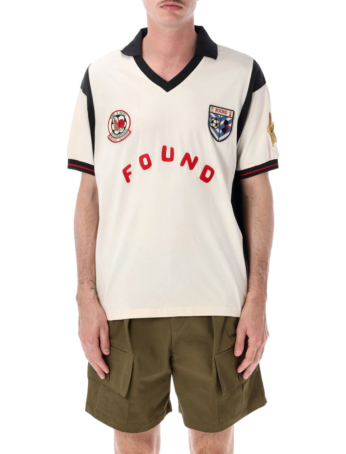 Found Union Soccer Jersey Vintage Cream Cotton T-shirt