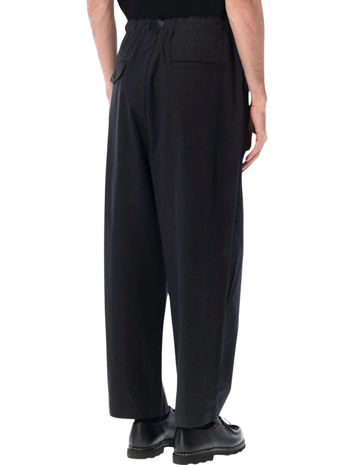 Comme Des Garçons Homme Cotton Belted Trousers Black
