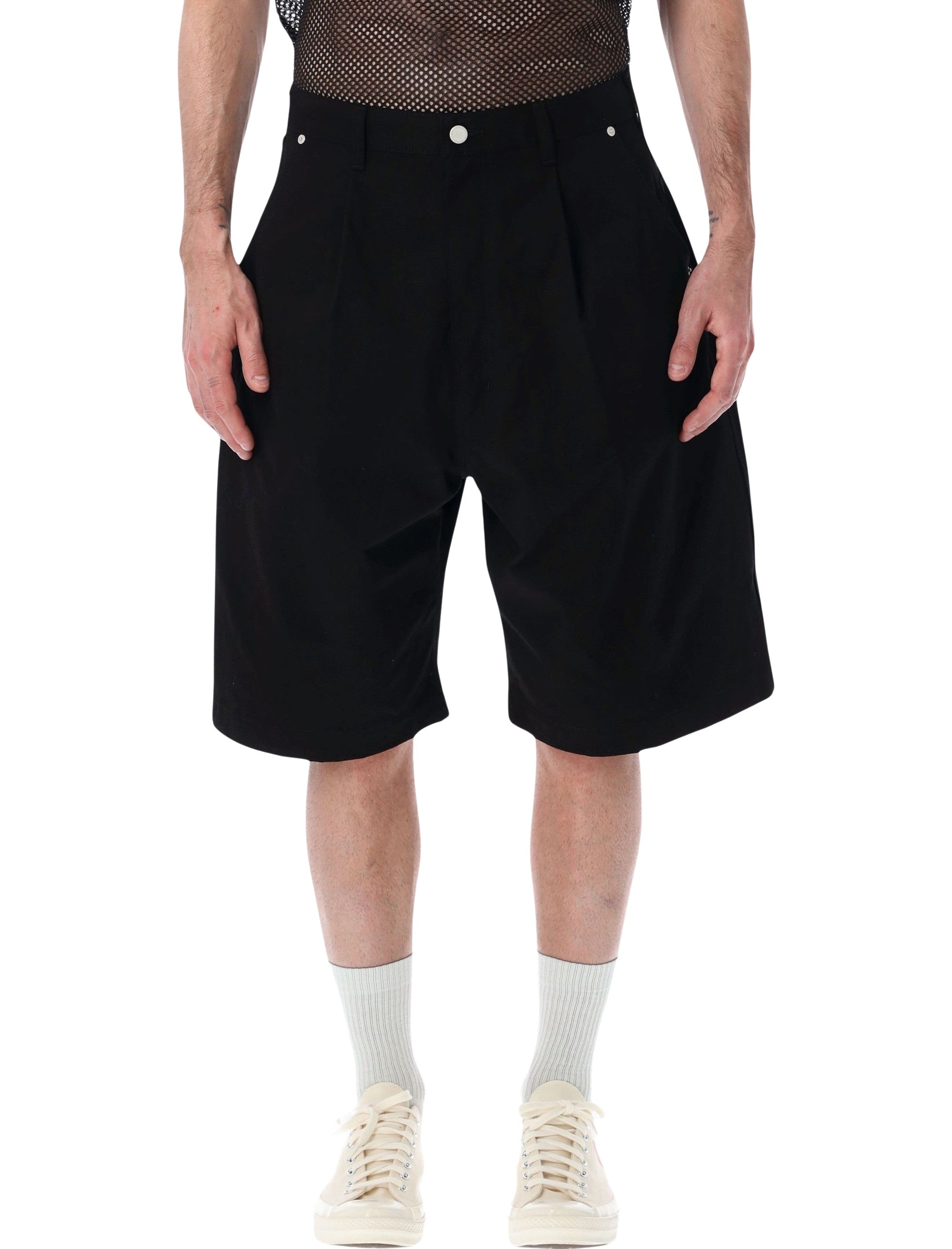Comme Des Garçons Homme Cotton Bermuda Shorts Black