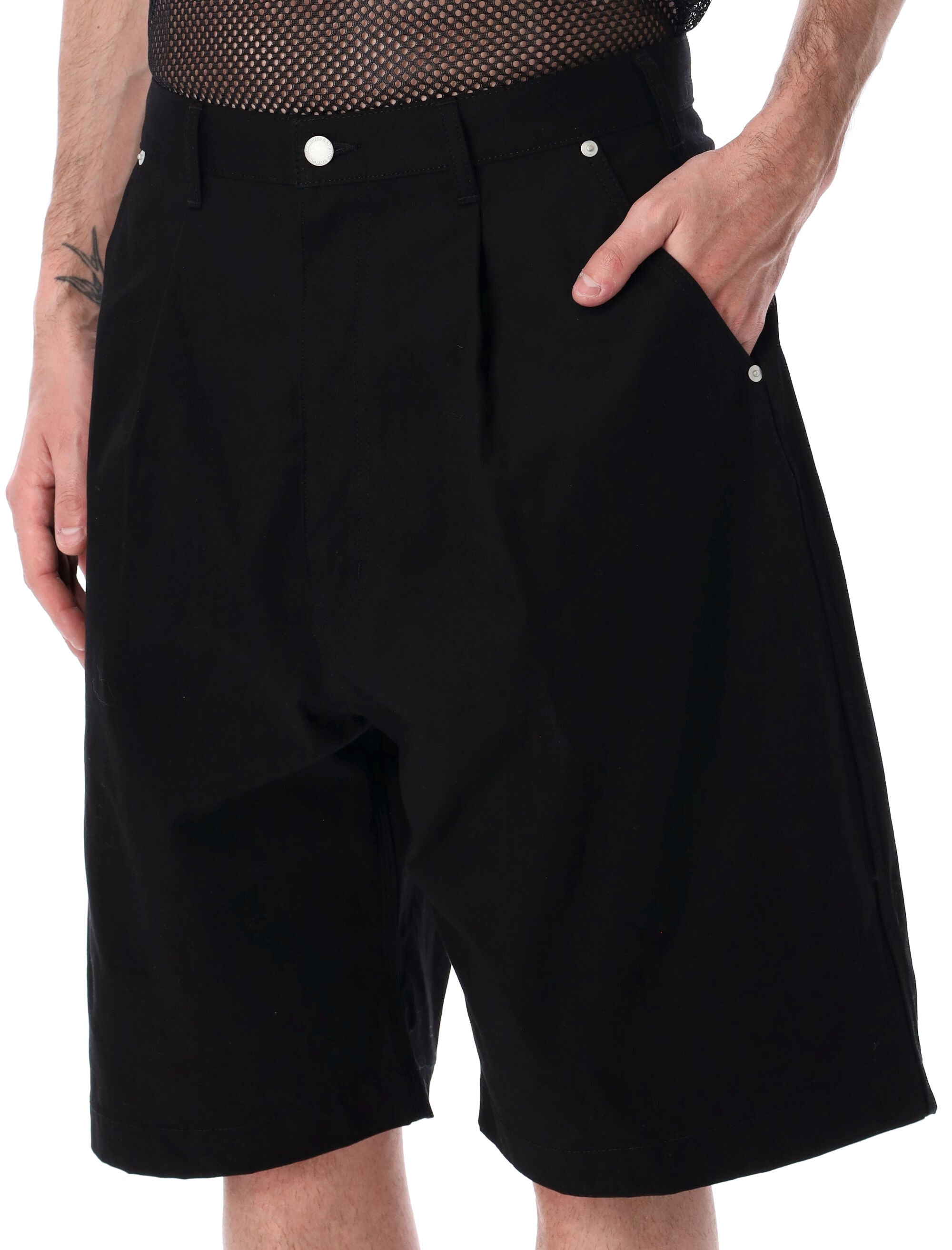 Comme Des Garçons Homme Cotton Bermuda Shorts Black