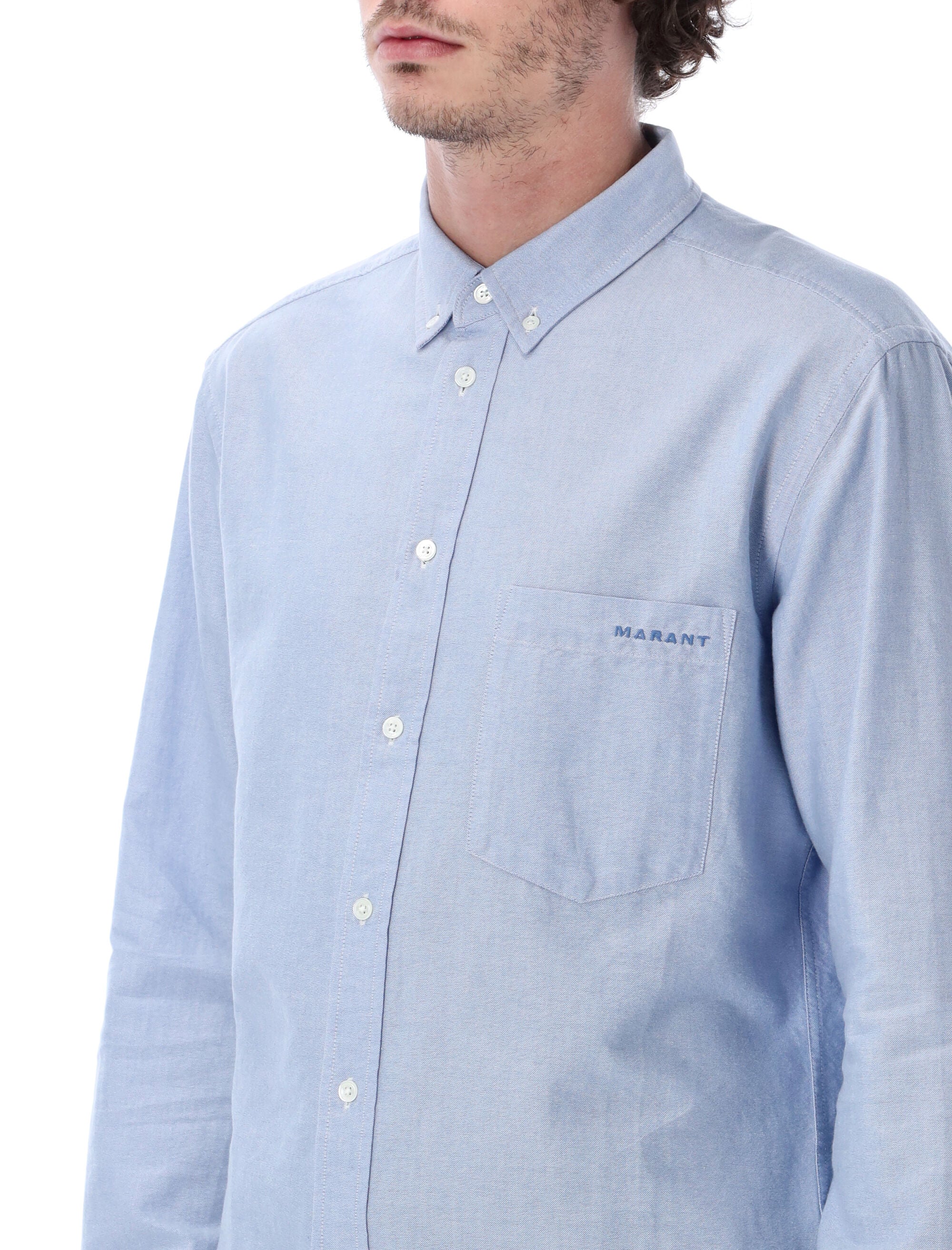 Marant Jasolo Oxford shirt Faded Blue Cotton