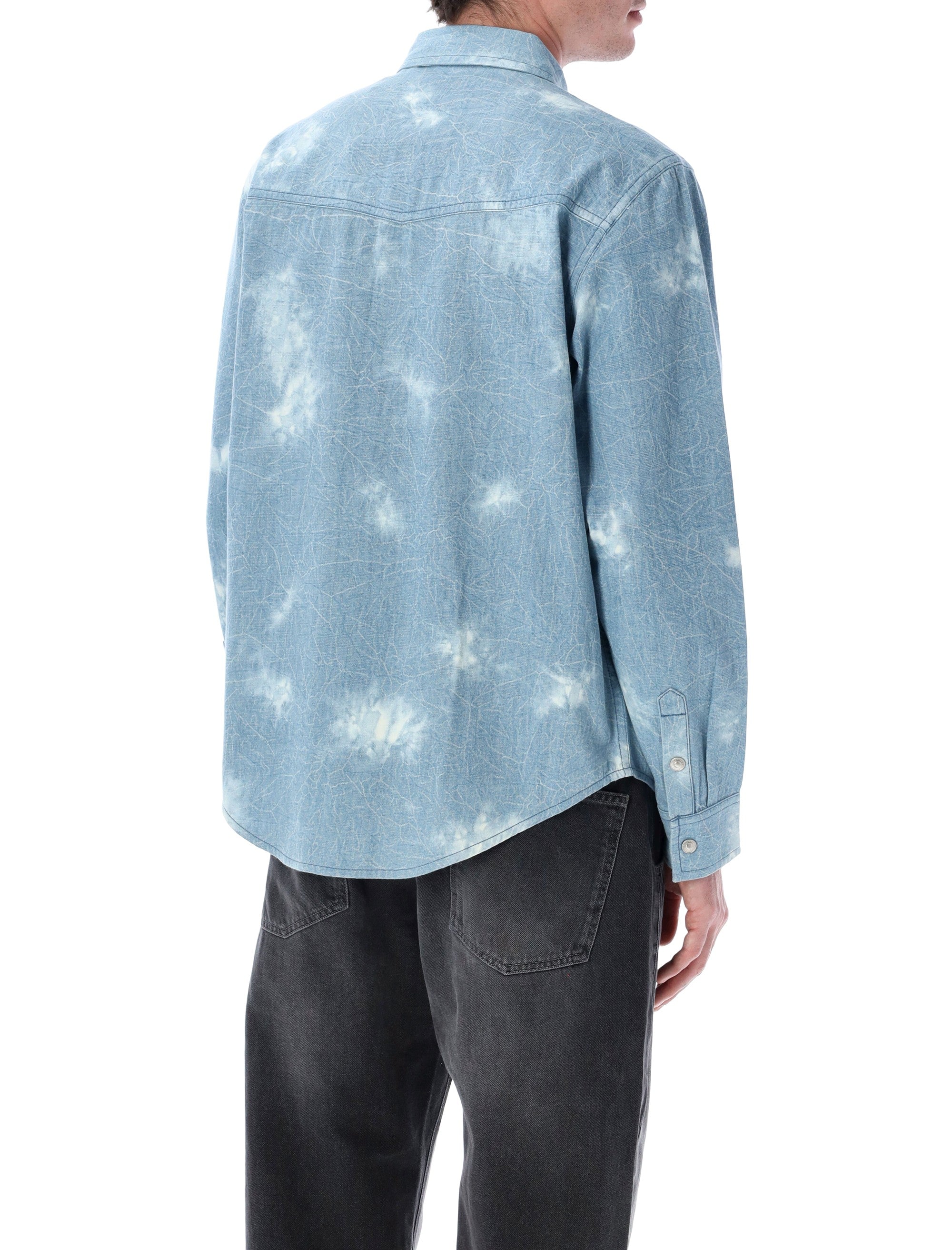 Marant Tasco washed denim shirt Blue Cotton