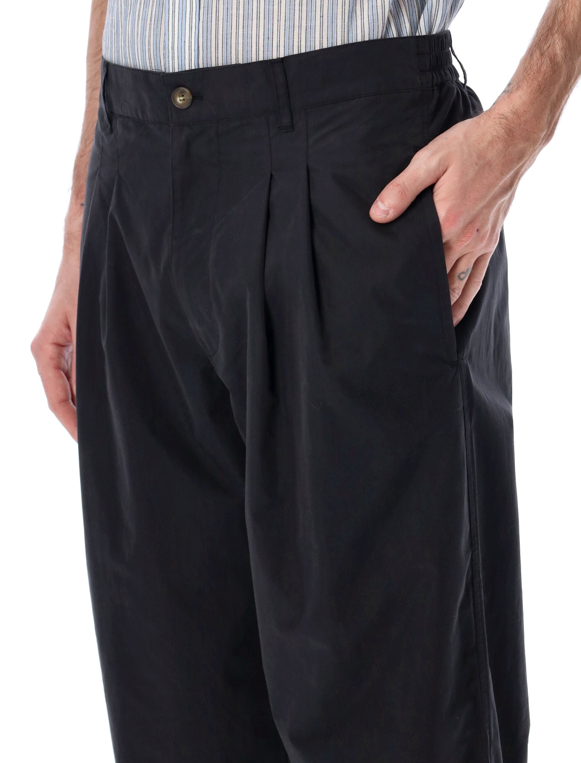 Marant Yostin cotton trousers Faded Black Polyamide Pant