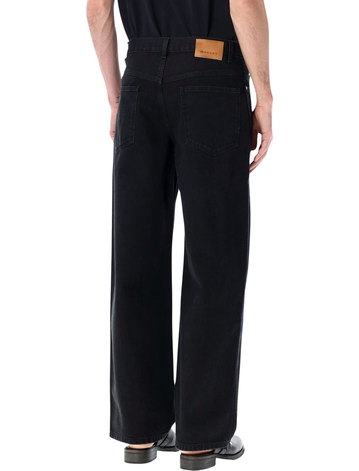 Marant Jorje wide jeans Faded Black Cotton