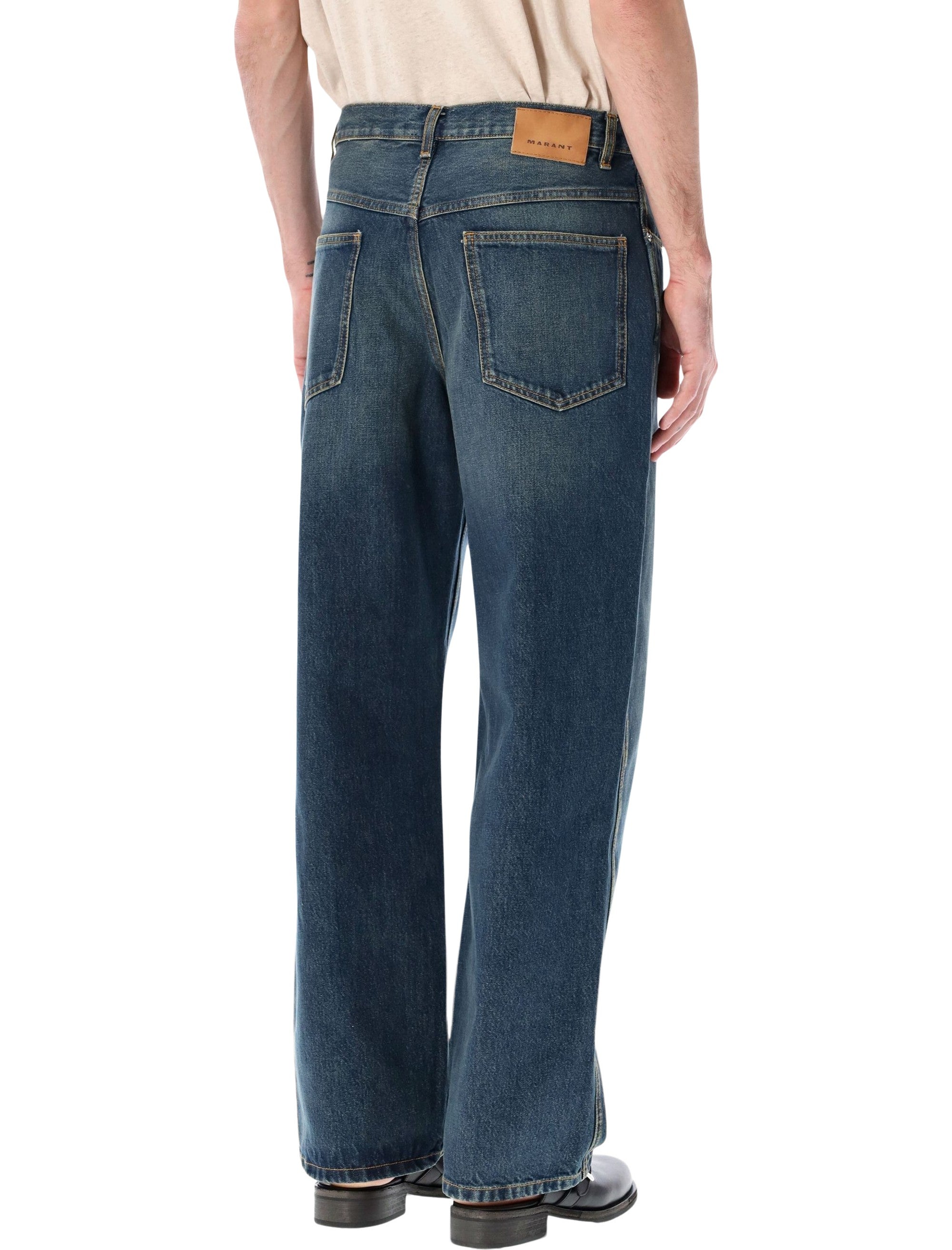 Marant Jorje wide jeans Faded Blue Cotton