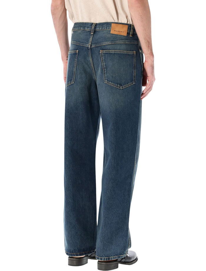 Marant Jorje wide jeans Faded Blue Cotton