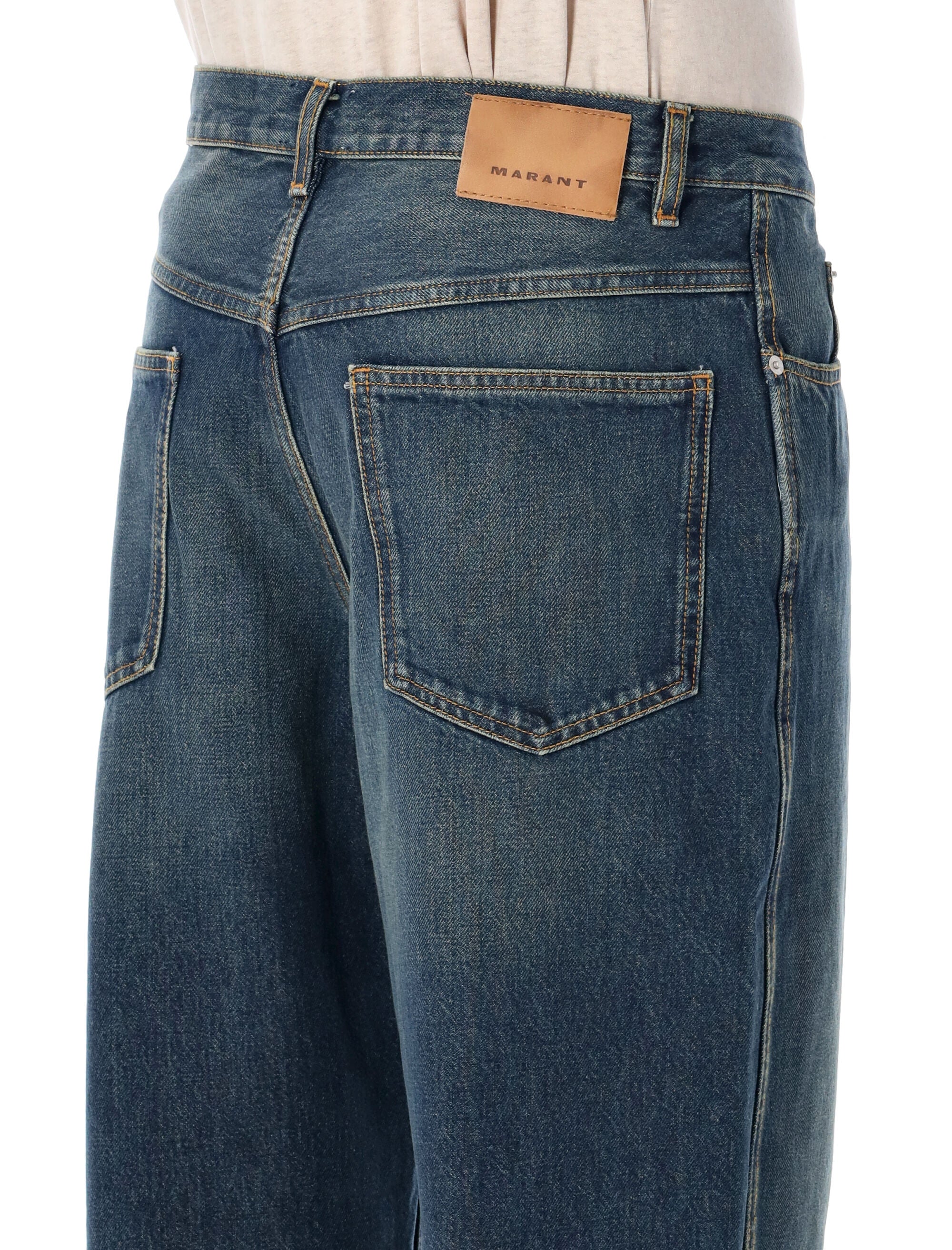Marant Jorje wide jeans Faded Blue Cotton